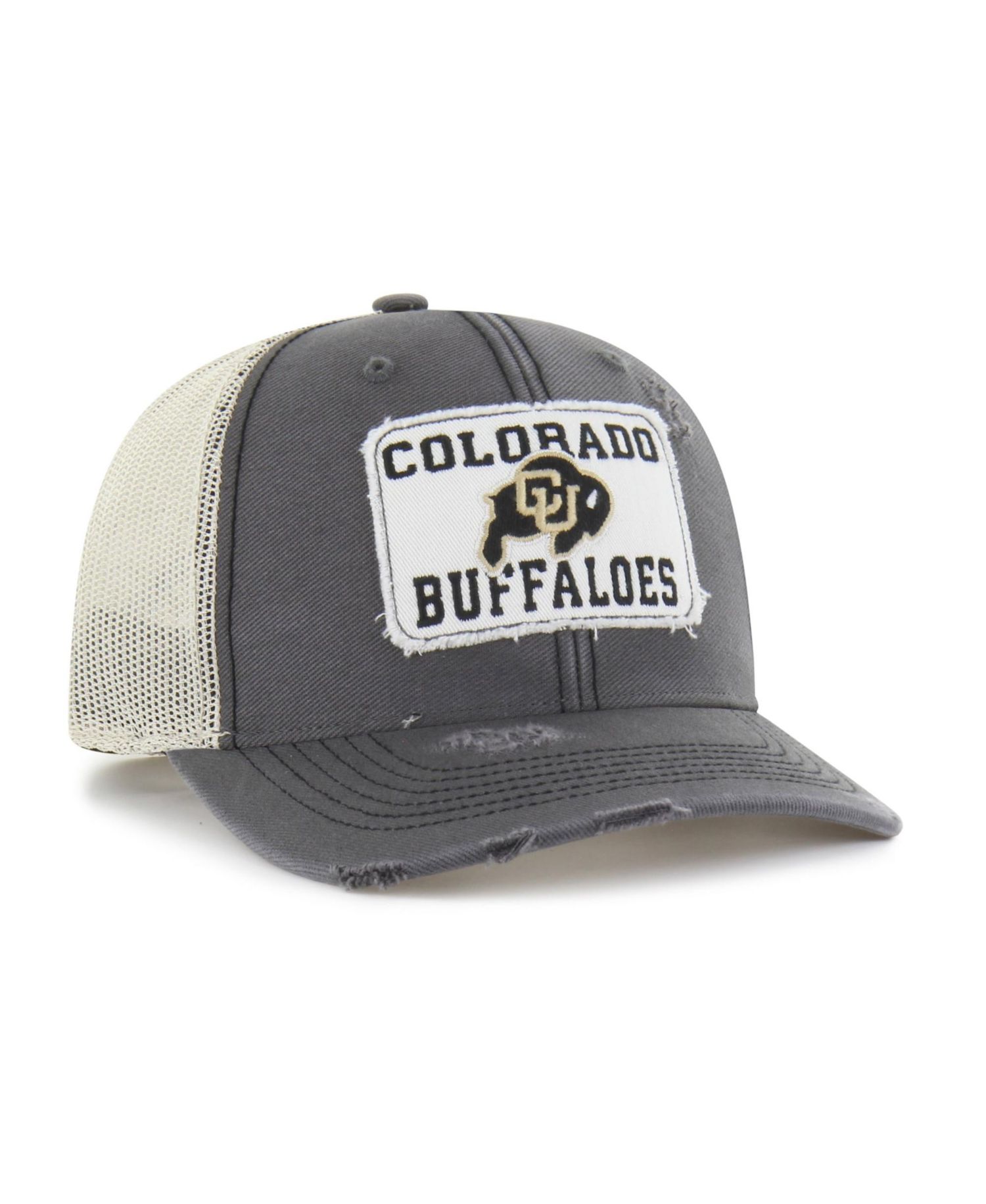 Men's and Women's '47 Charcoal Colorado Buffaloes Egremont Well-Worn Adjustable Trucker Hat