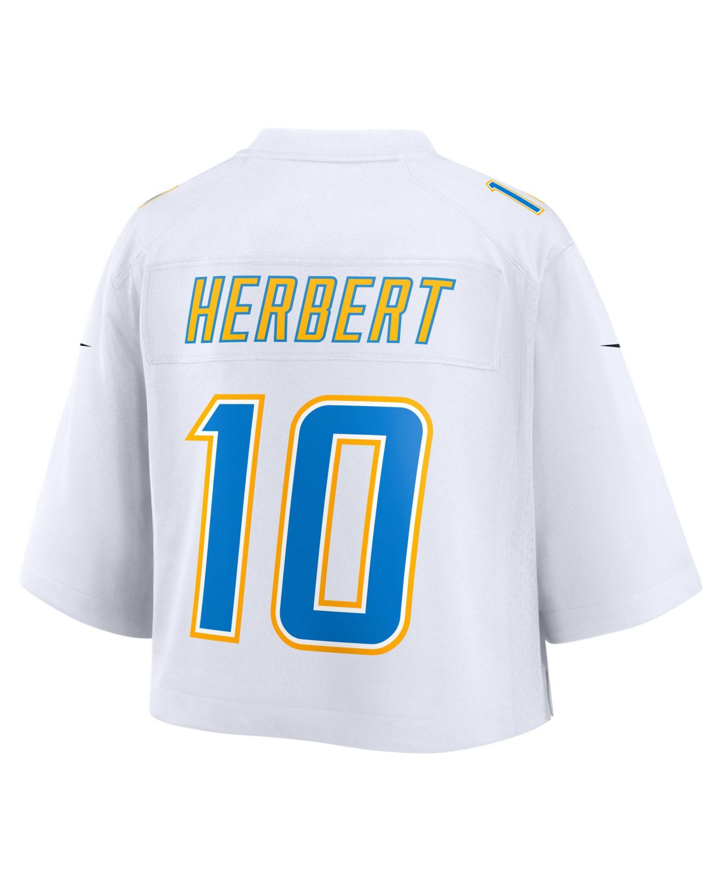 Женский топ Nike Justin Herbert White Los Angeles Chargers Cropped Fashion Game Jersey — фото 3