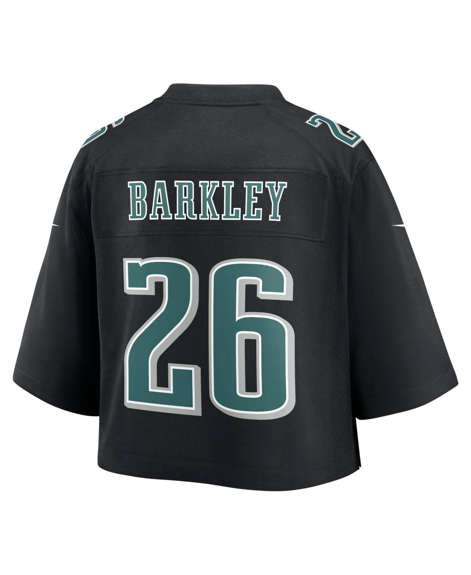 Women's Saquon Barkley Black Philadelphia Eagles Cropped Fashion Game Jersey
