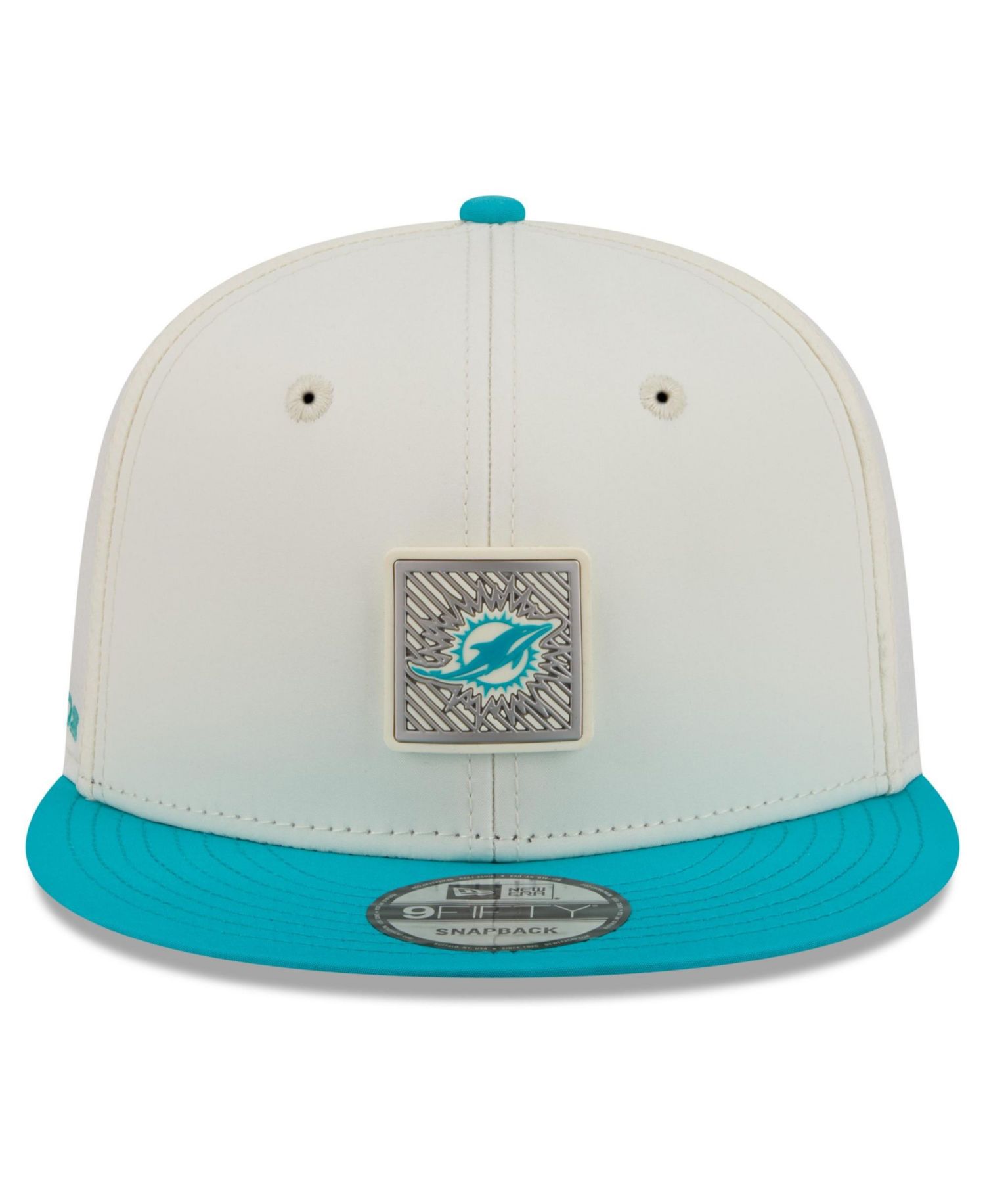 Men's Cream/Aqua Miami Dolphins 2026 NFL Training Camp 9FIFTY Snapback Hat