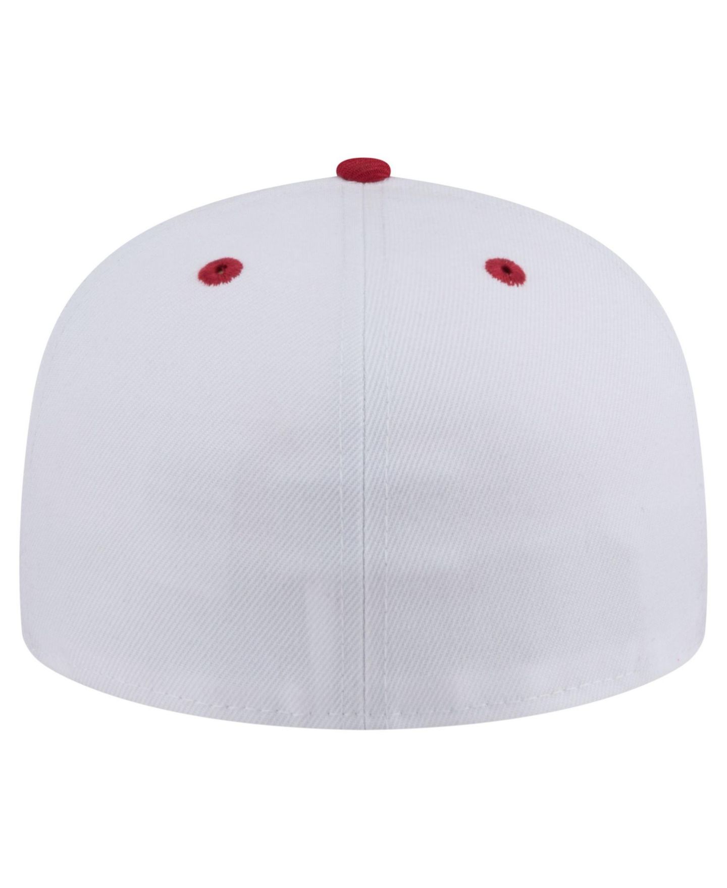 Мужская кепка New Era White/Crimson Indiana Hoosiers On-Field Baseball Fitted Hat — фото 4