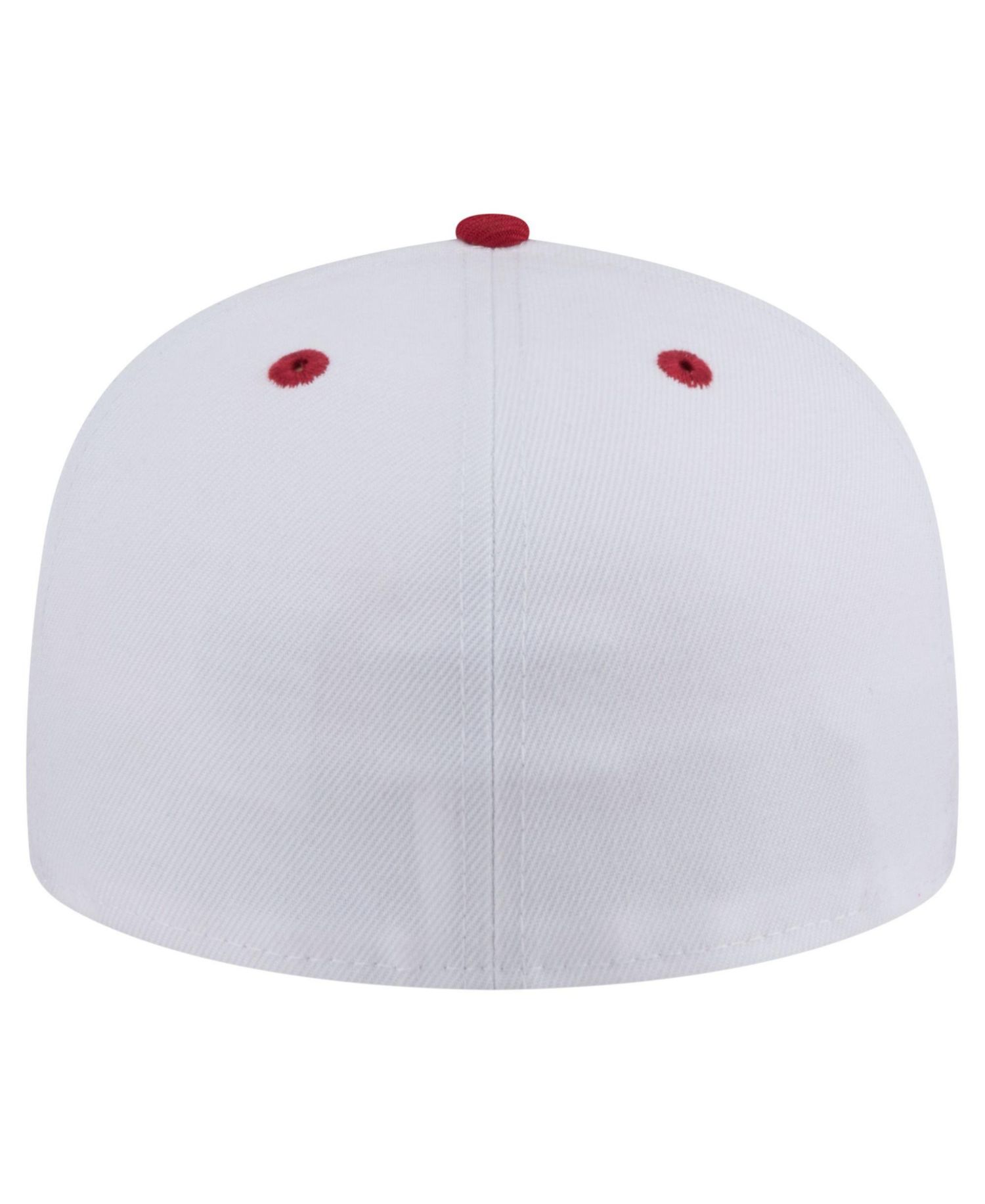 Men's White/Crimson Indiana Hoosiers On-Field Baseball Fitted Hat