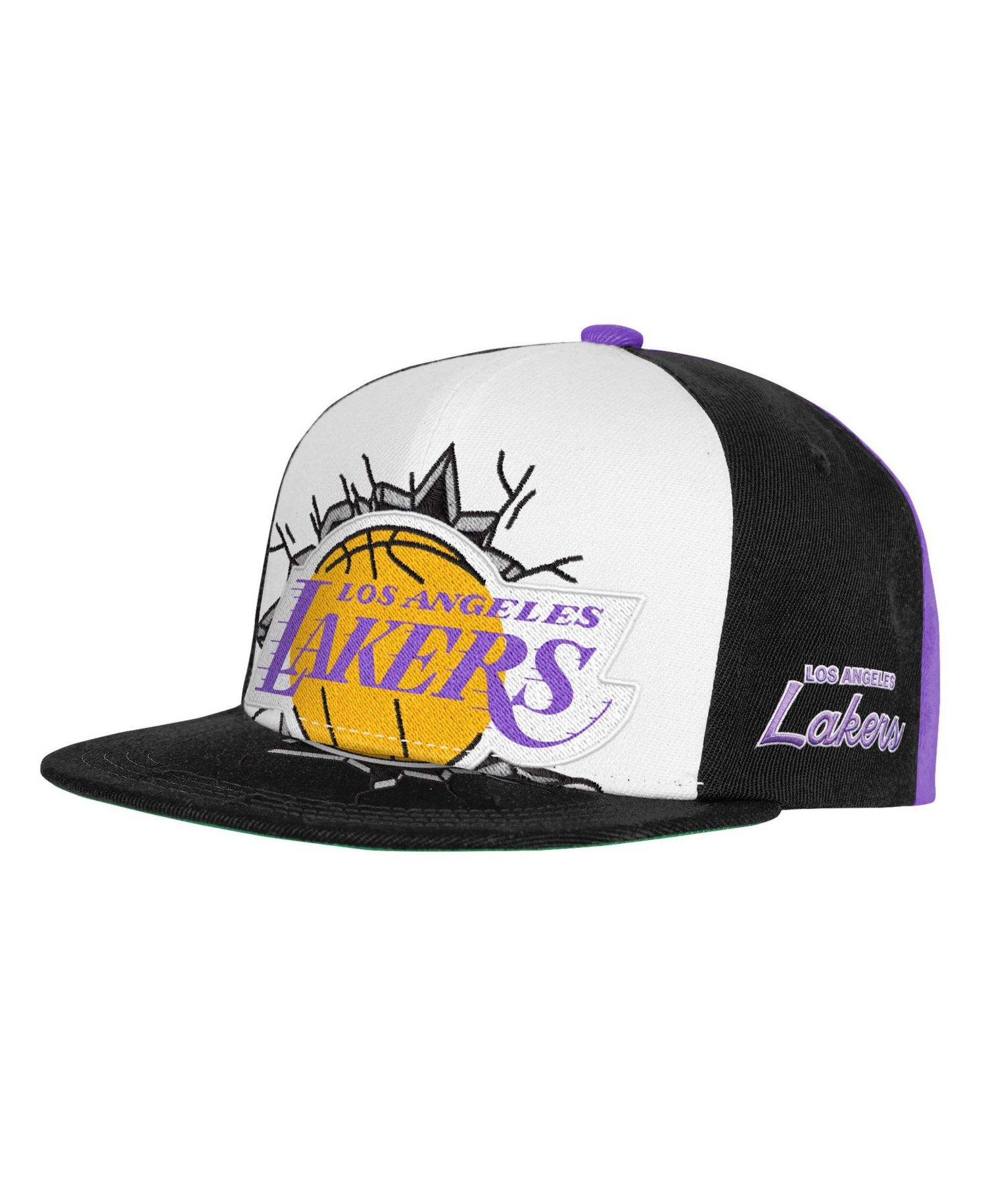 Big Boys and Girls White Los Angeles Lakers Mascot Snapback Hat
