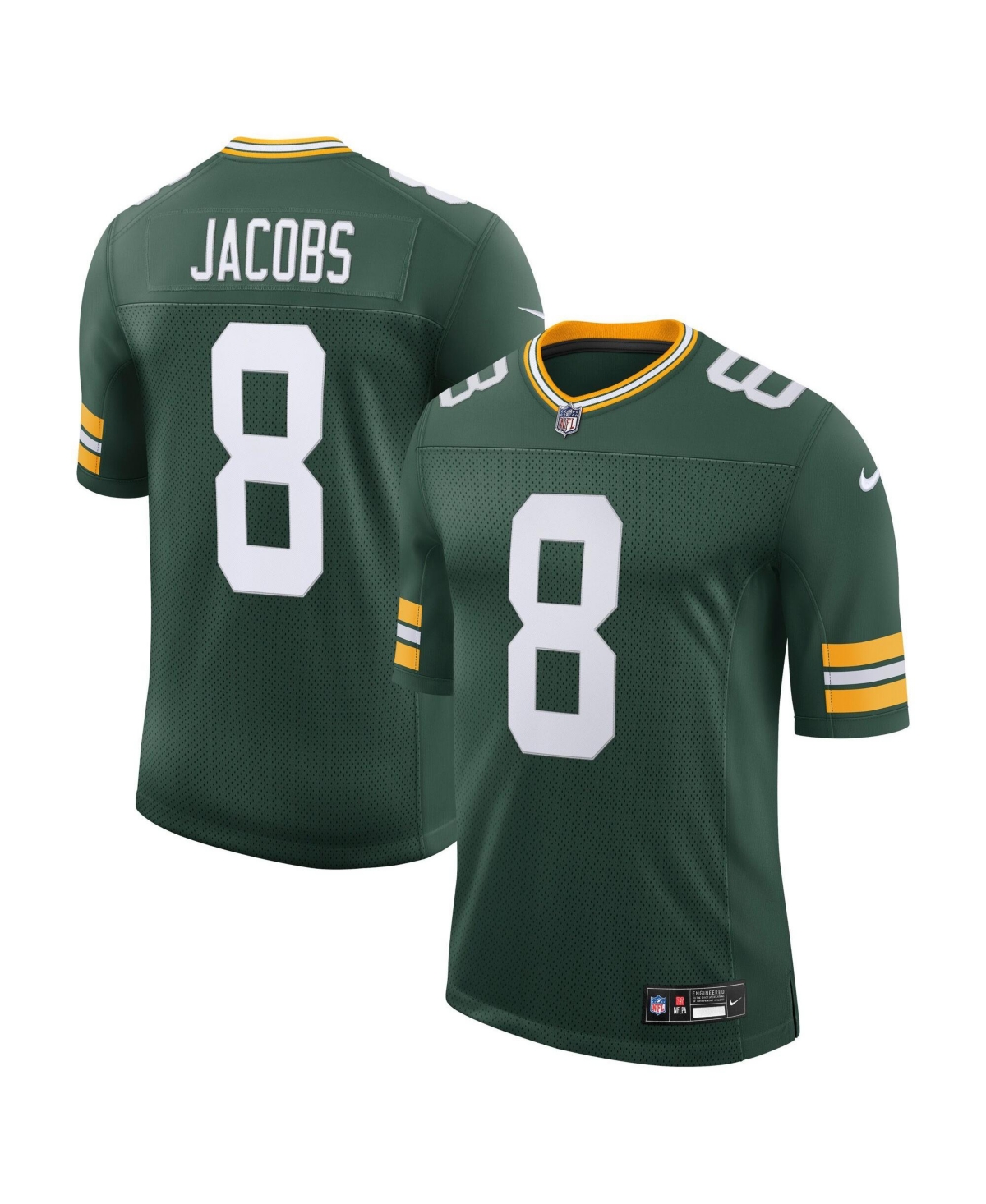Nike Men's Josh Jacobs Green Bay Packers Vapor Untouchable Stitched Limited Jersey