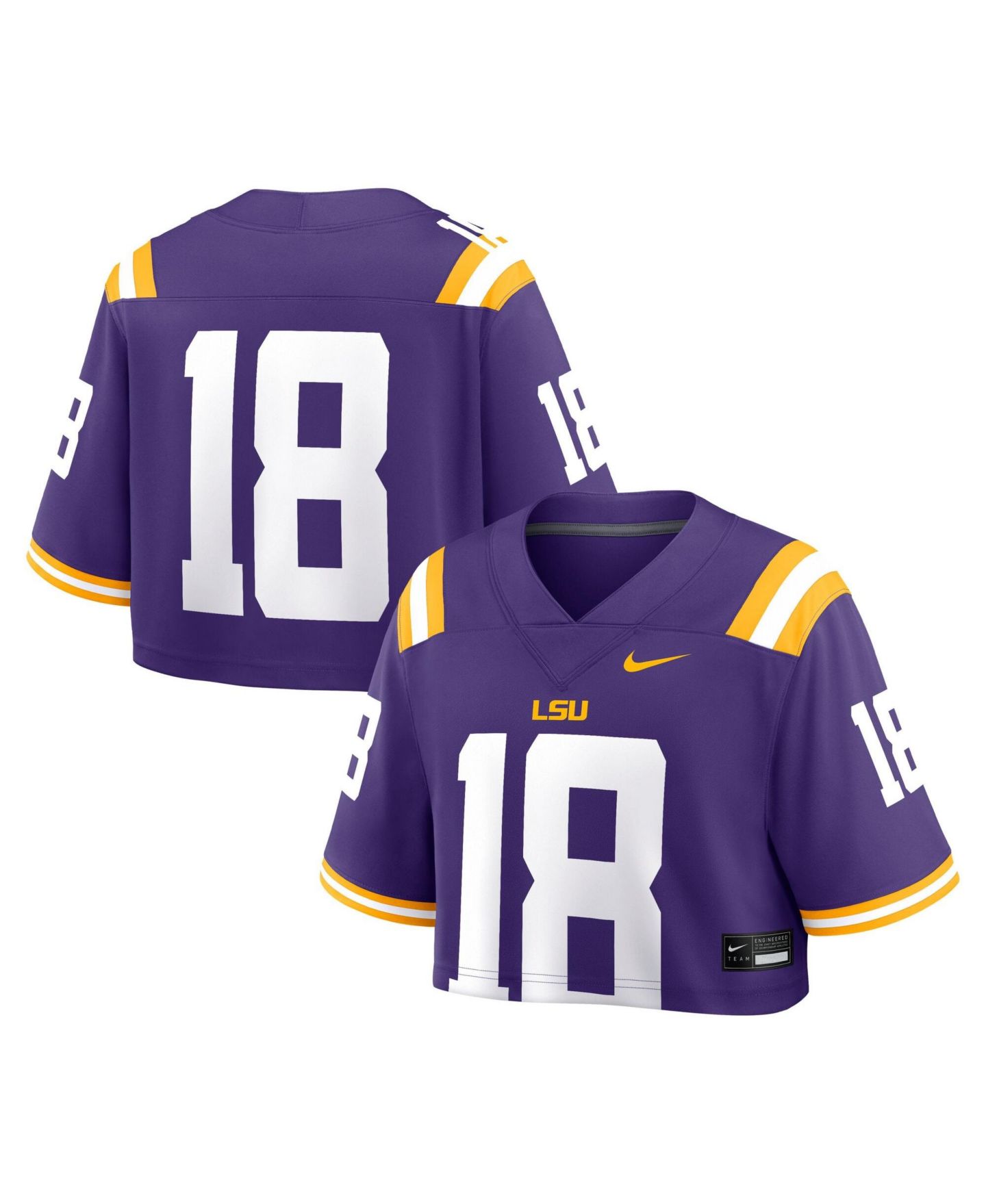 Женский топ Nike Purple LSU Tigers Game Crop Top Jersey — фото 1