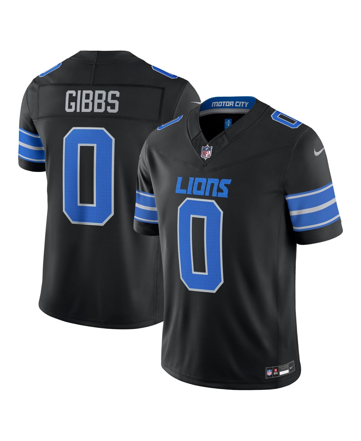 Nike Men's Jahmyr Gibbs Black Detroit Lions Alternate Vapor F.u.s.e. Stitched Limited Jersey