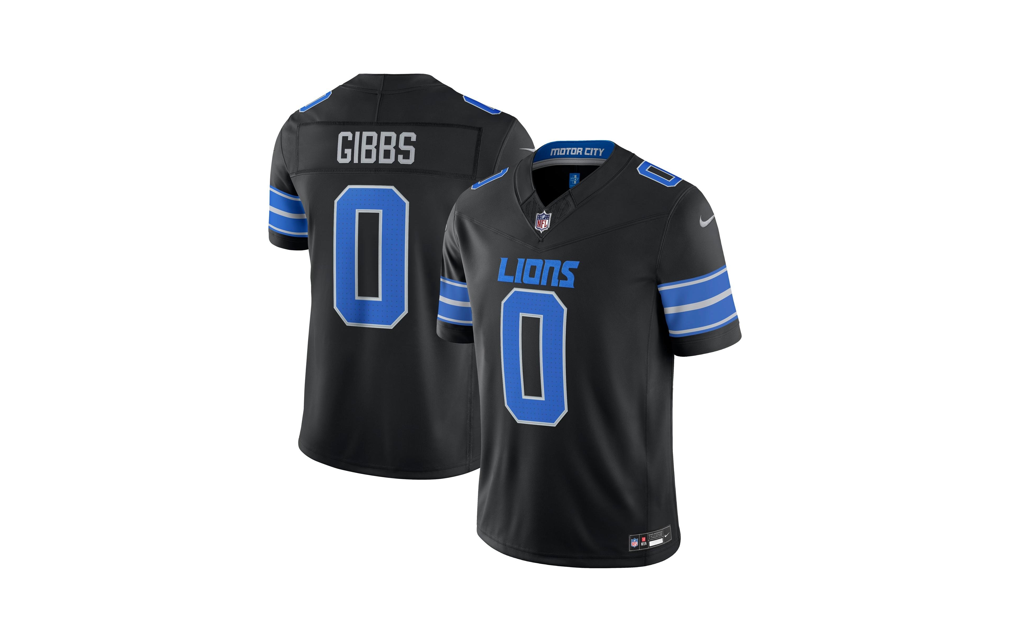 Nike Men's Jahmyr Gibbs Black Detroit Lions Alternate Vapor F.u.s.e. Stitched Limited Jersey