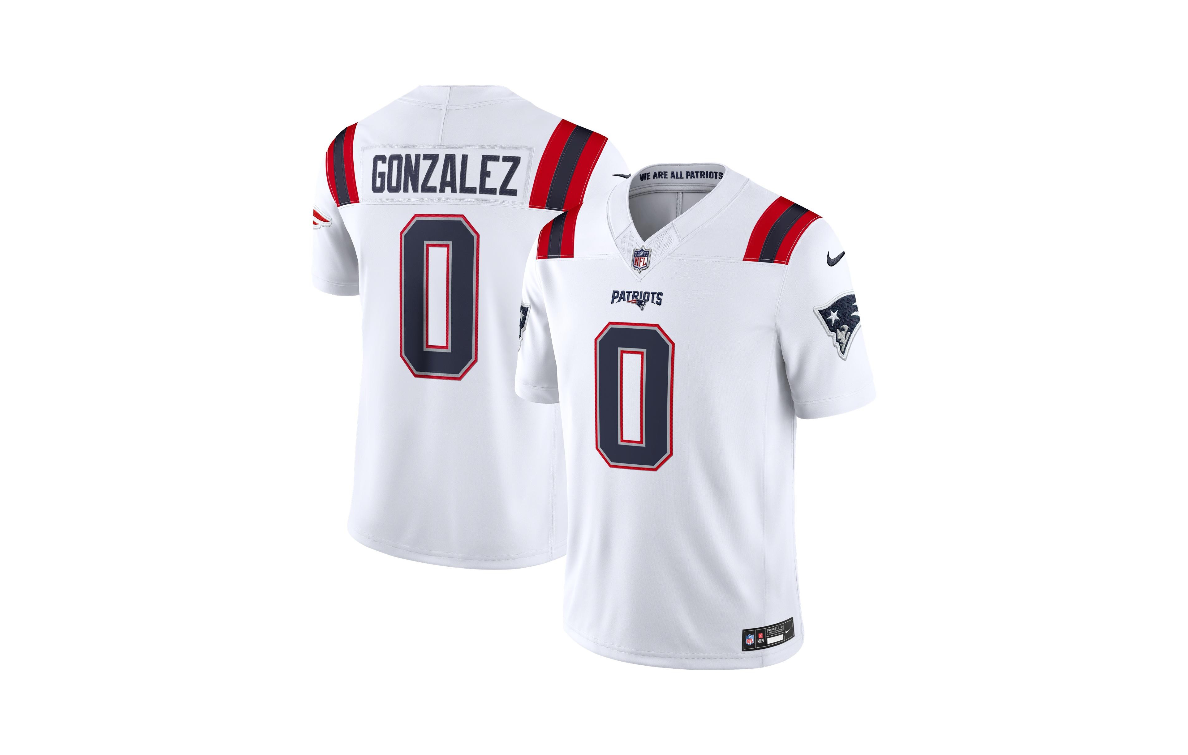 Nike Men's Christian Gonzalez White New England Patriots Vapor F.u.s.e. Stitched Limited Jersey