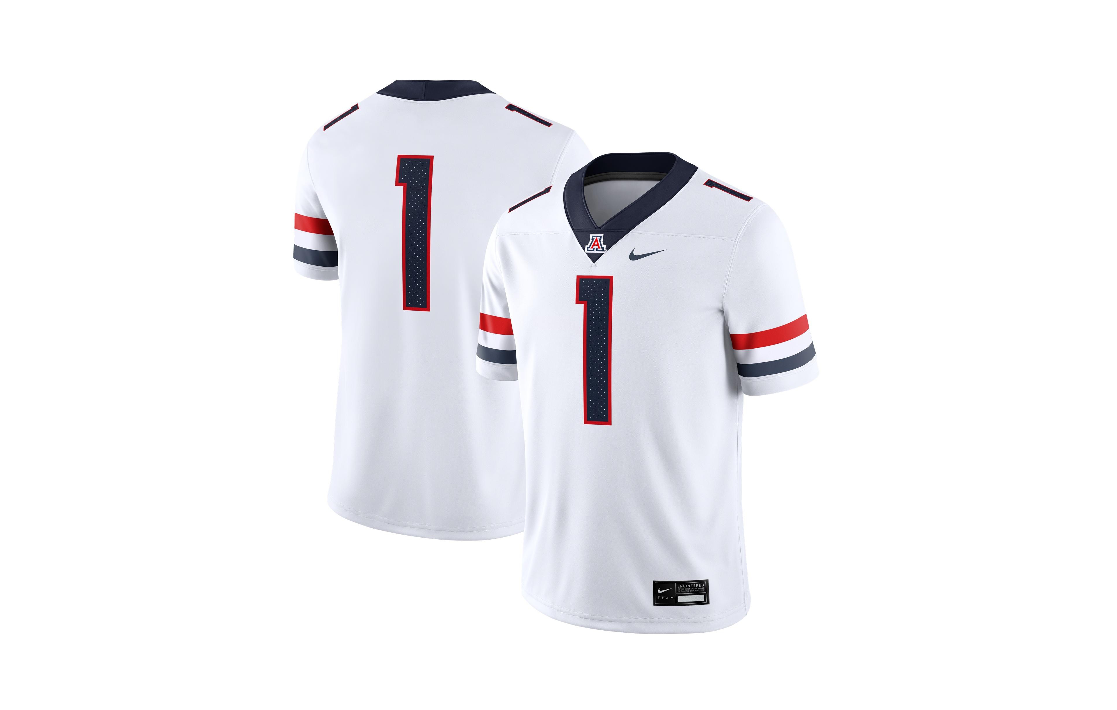 Nike Men's 1 Navy Arizona Wildcats Home Game Football Jersey