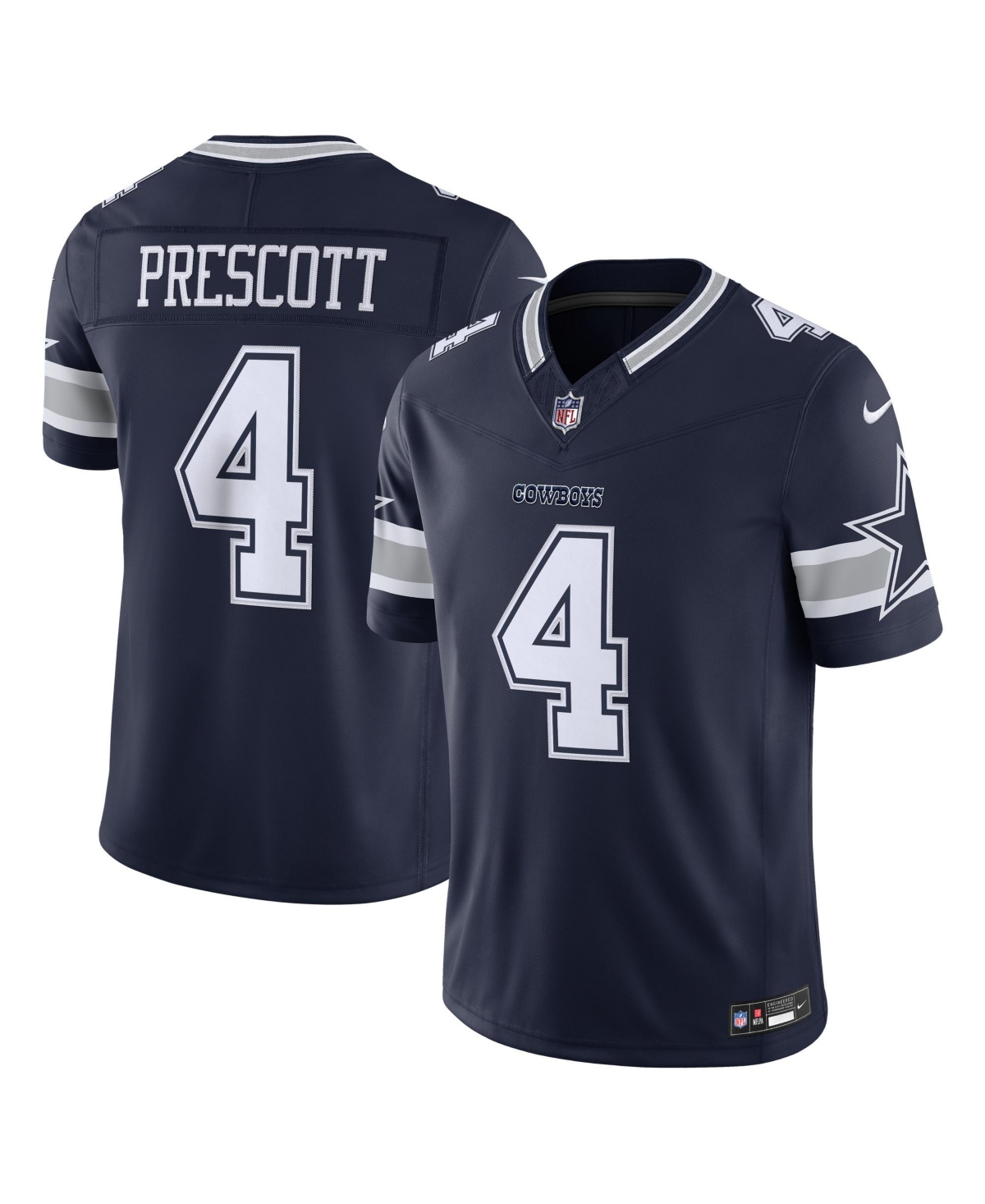 Nike Men's Dak Prescott Navy Dallas Cowboys Team Vapor F.u.s.e. Stitched Limited Jersey - Navy