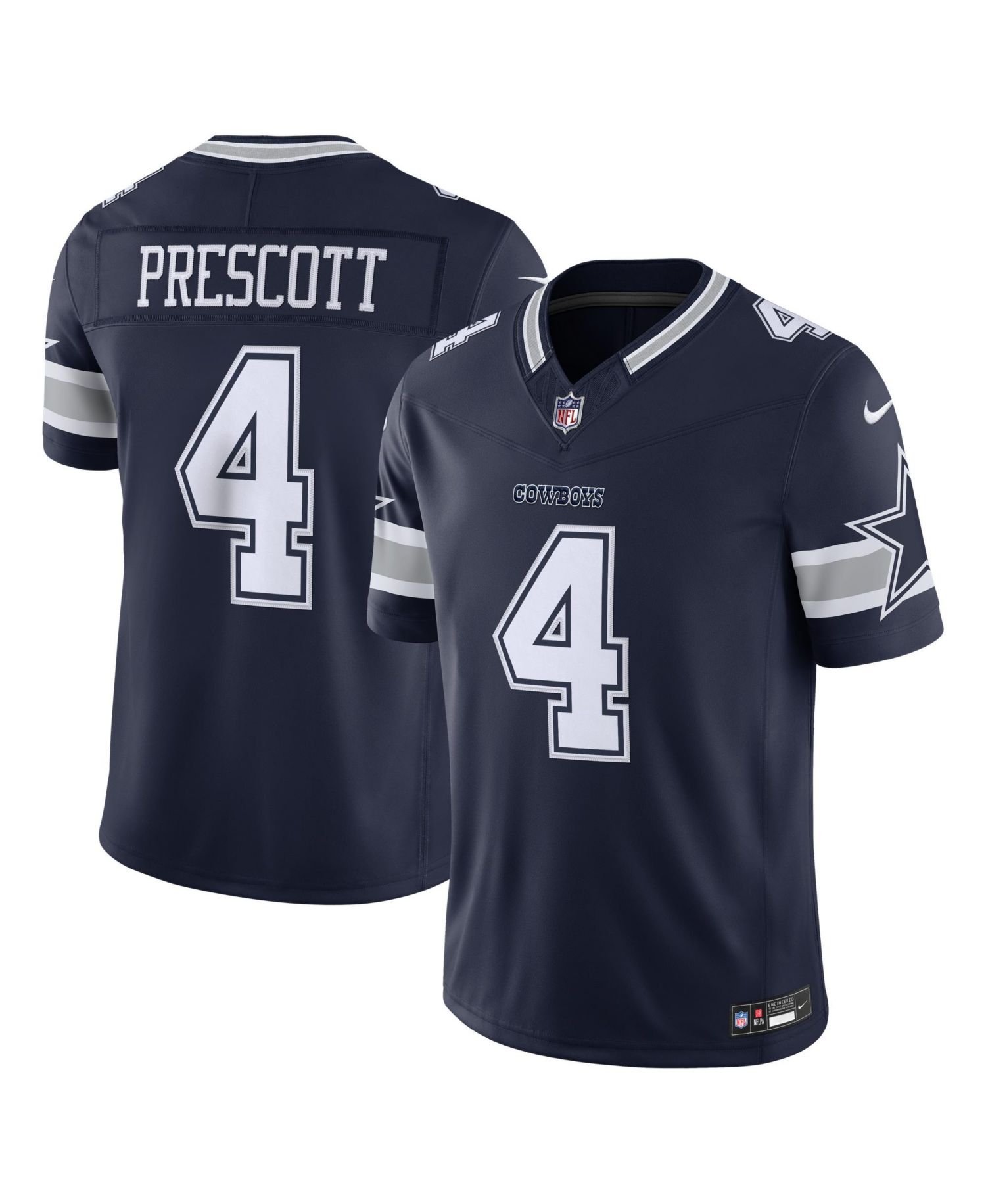 Men's Dak Prescott Navy Dallas Cowboys Team Vapor F.U.S.E. Stitched Limited Jersey