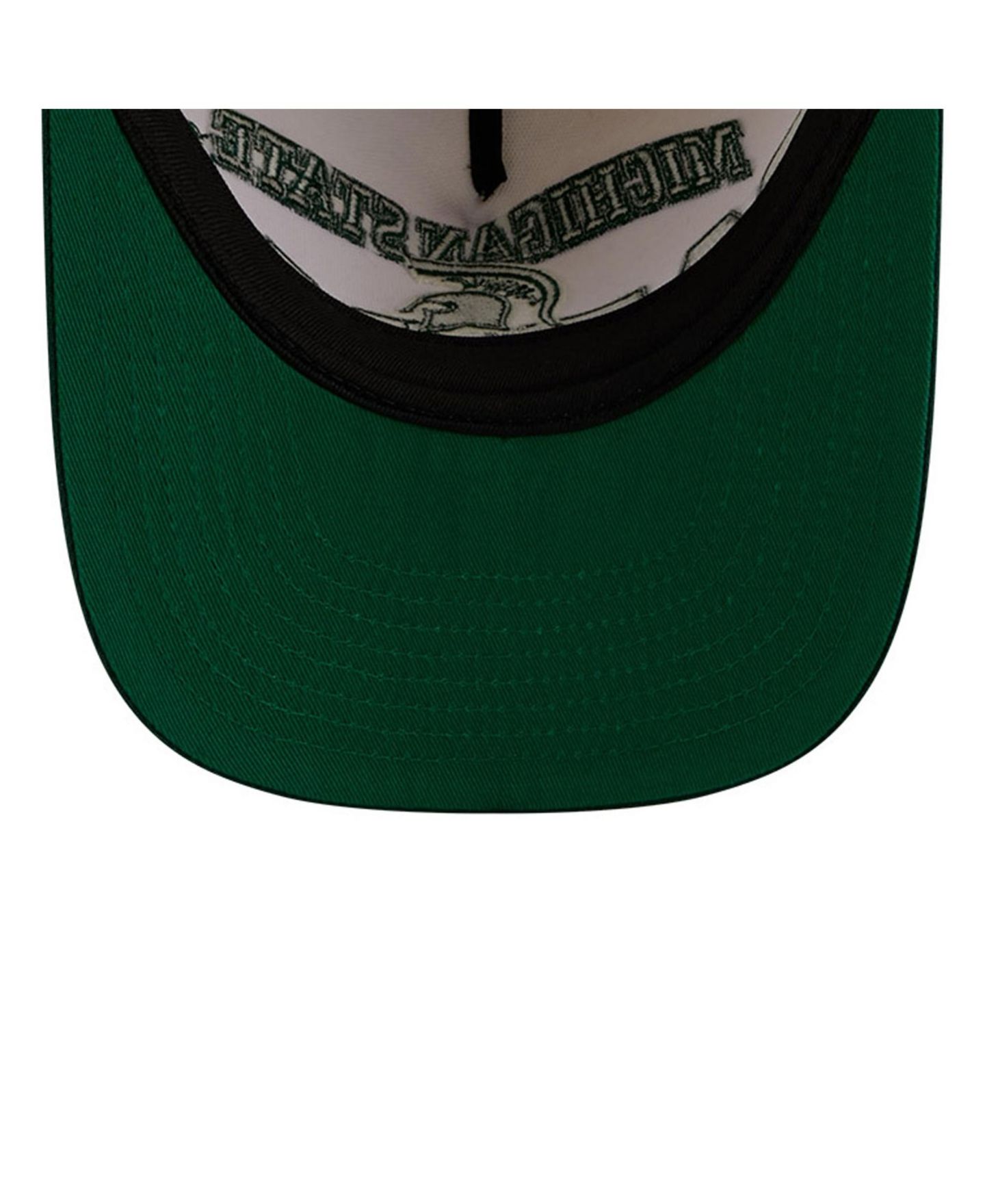 Мужская кепка New Era Cream/Green Michigan State Spartans March Madness Historic Collection 9FIFTY A-Frame Snapback Hat — фото 4