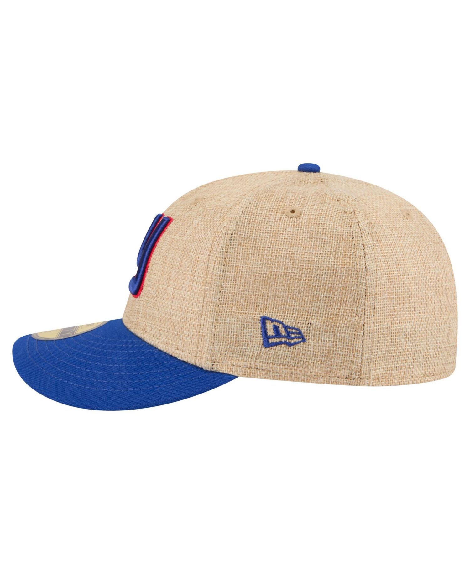 Men's Natural/Royal New York Giants Pre-Curved Twine 59FIFTY Fitted Hat