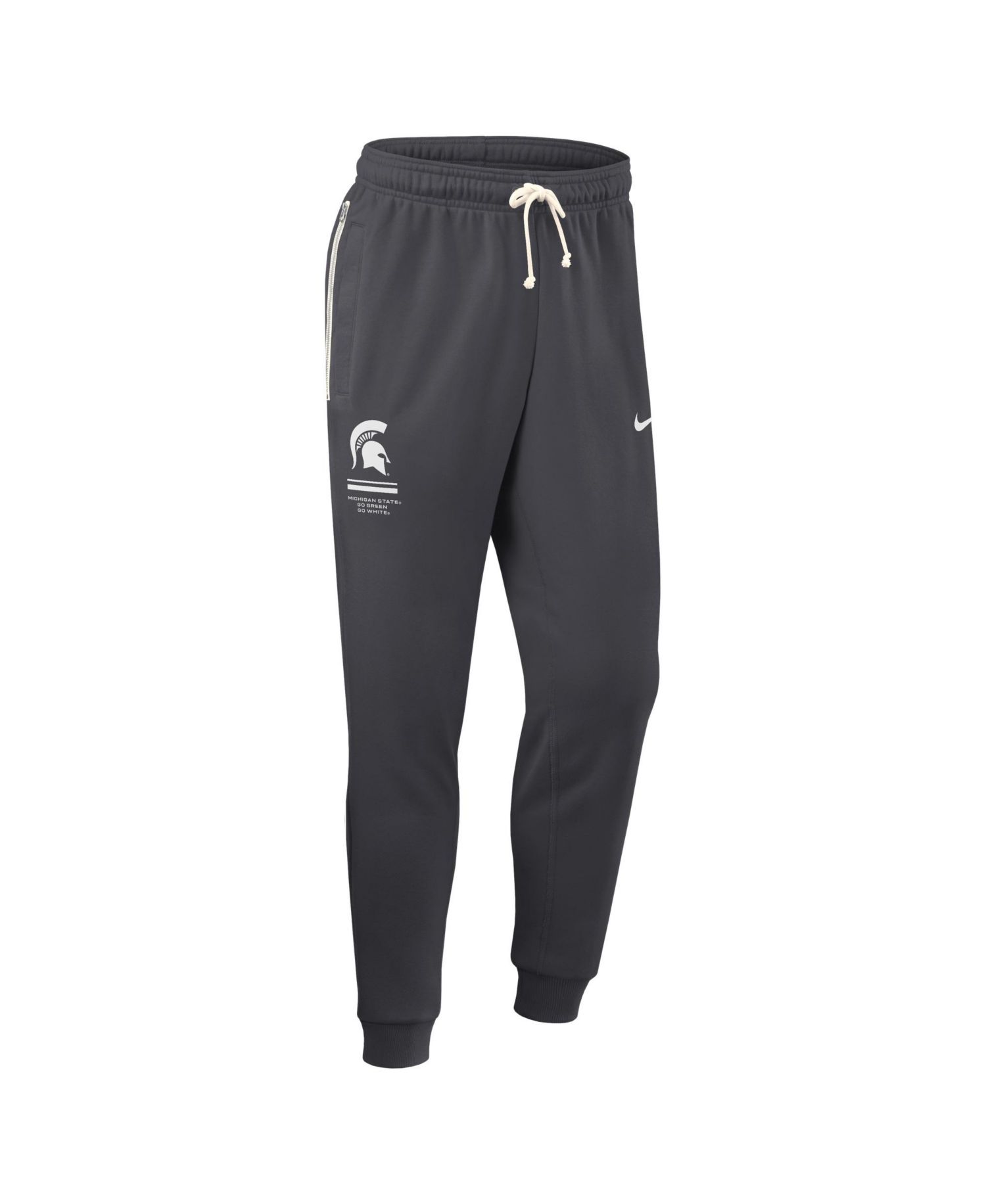 Men's Anthracite Michigan State Spartans 2026 Sideline Standard Issue Dri-FIT Taper Pants