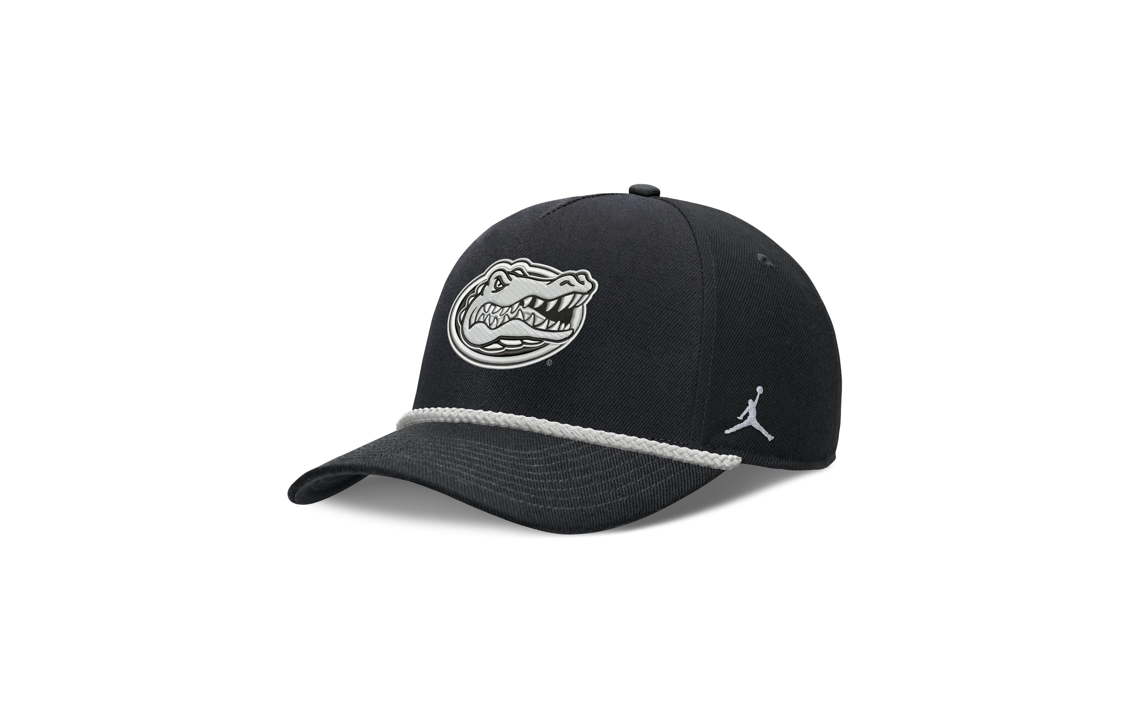 Jordan Men's and Women's Black Florida Gators Rope Rise Adjustable Hat