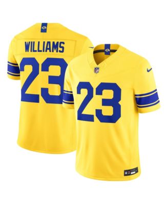 Men's Kyren Williams Los Angeles Rams Classic Sol Vapor F.U.S.E. Stitched Limited Jersey