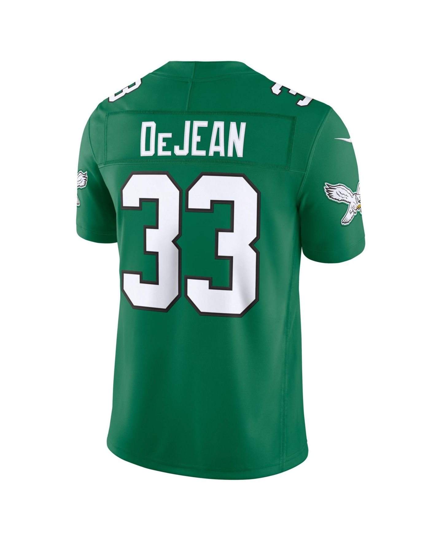 Мужской топ Nike Cooper DeJean Kelly Green Philadelphia Eagles Alternate Vapor F.U.S.E. Stitched Limited Jersey — фото 3