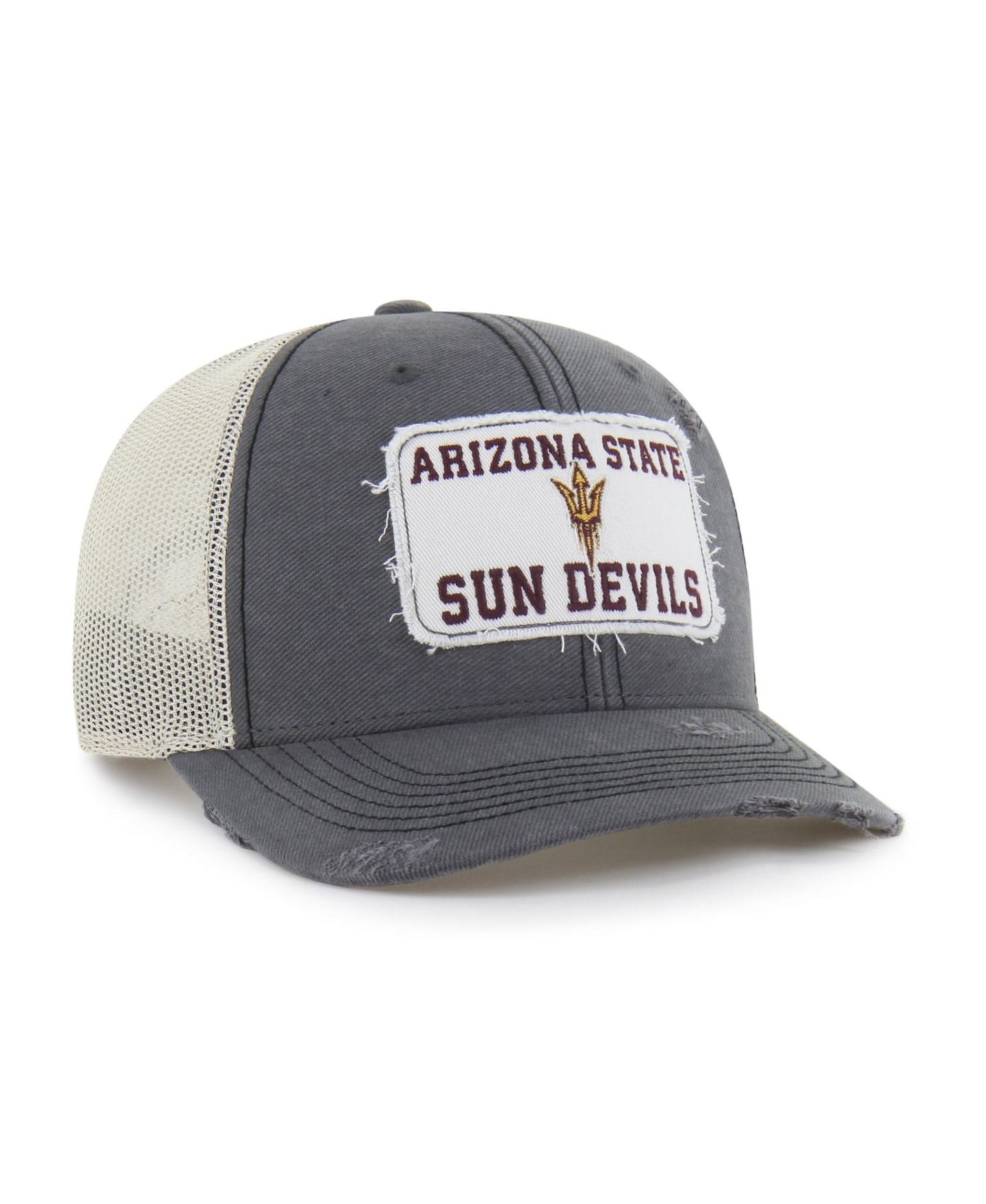 Кепка '47 Brand Charcoal Arizona State Sun Devils Egremont Well-Worn Adjustable Trucker Hat — фото 2