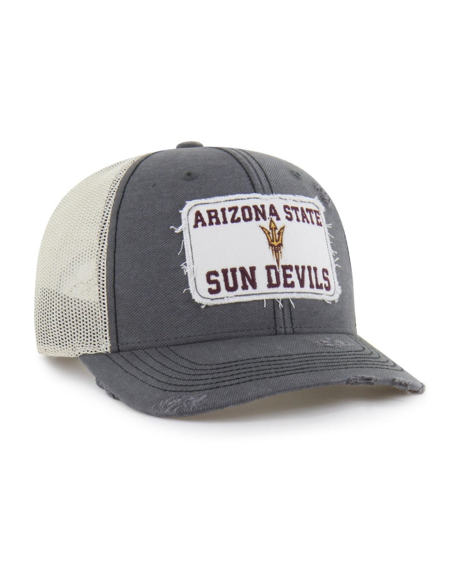 Men's and Women's '47 Charcoal Arizona State Sun Devils Egremont Well-Worn Adjustable Trucker Hat