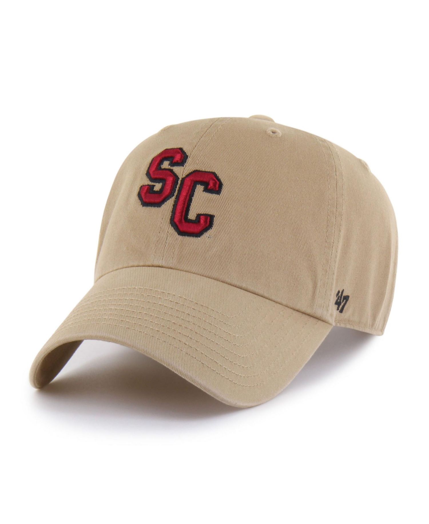 Men's '47 Khaki South Carolina Gamecocks Vault Clean Up Adjustable Hat