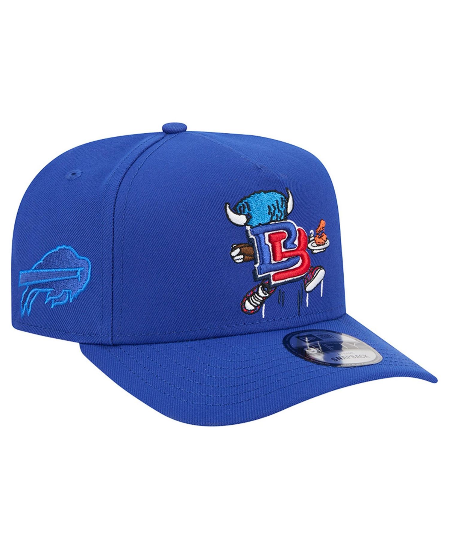 Men's Royal Buffalo Bills Cartoon A-Frame 9FIFTY Snapback