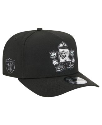 Men's Black Las Vegas Raiders Cartoon A-Frame 9FIFTY Snapback