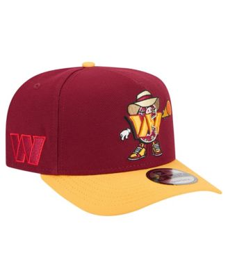 Men's Burgundy/Gold Washington Commanders Cartoon A-Frame 9FIFTY Snapback