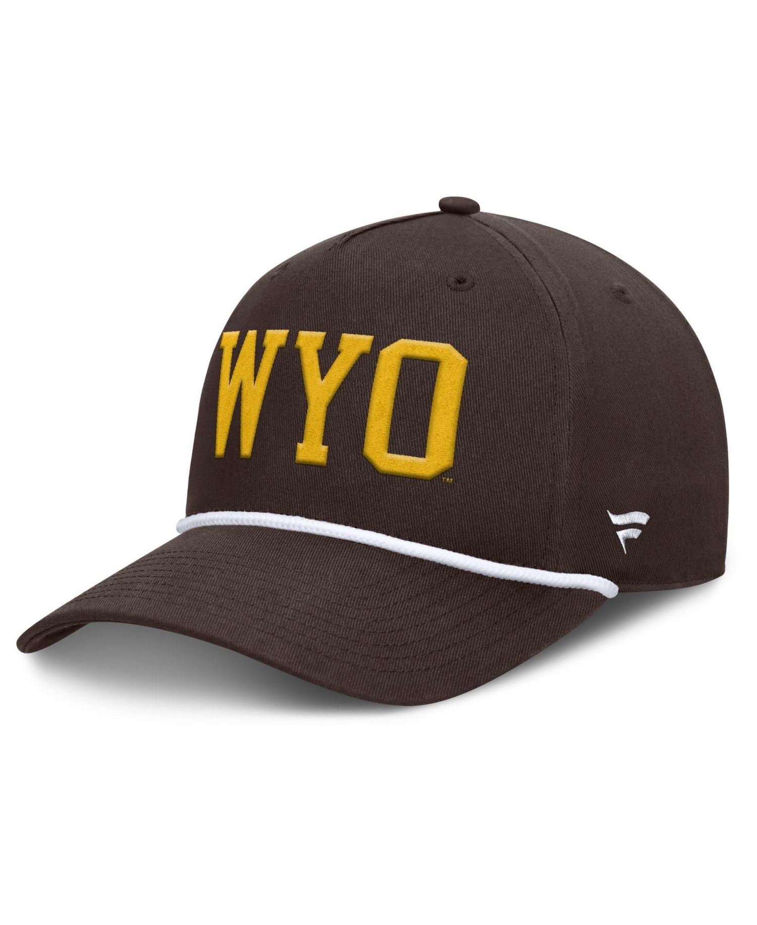 Men's Brown Wyoming Cowboys Foul Ball Rope Adjustable Hat