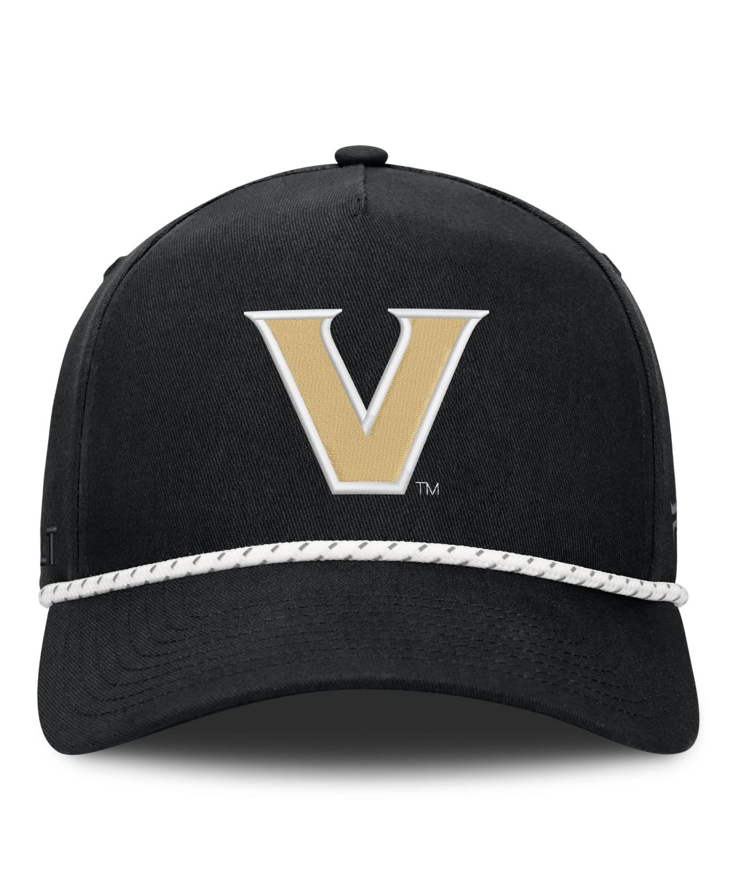 Men's Black Vanderbilt Commodores Undertone Rope Adjustable Hat