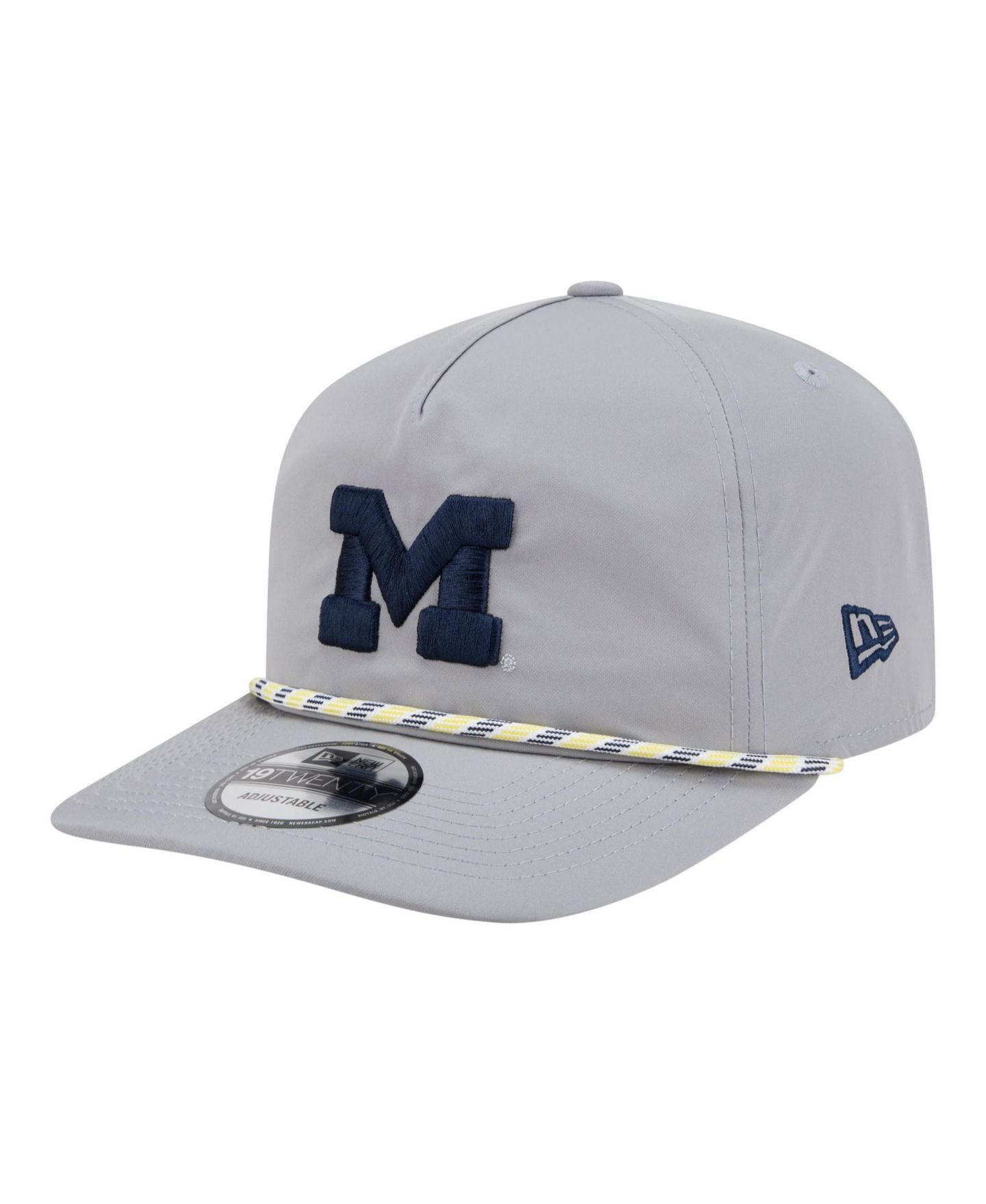 Мужская кепка New Era Gray Michigan Wolverines 19TWENTY Adjustable Hat — фото 1