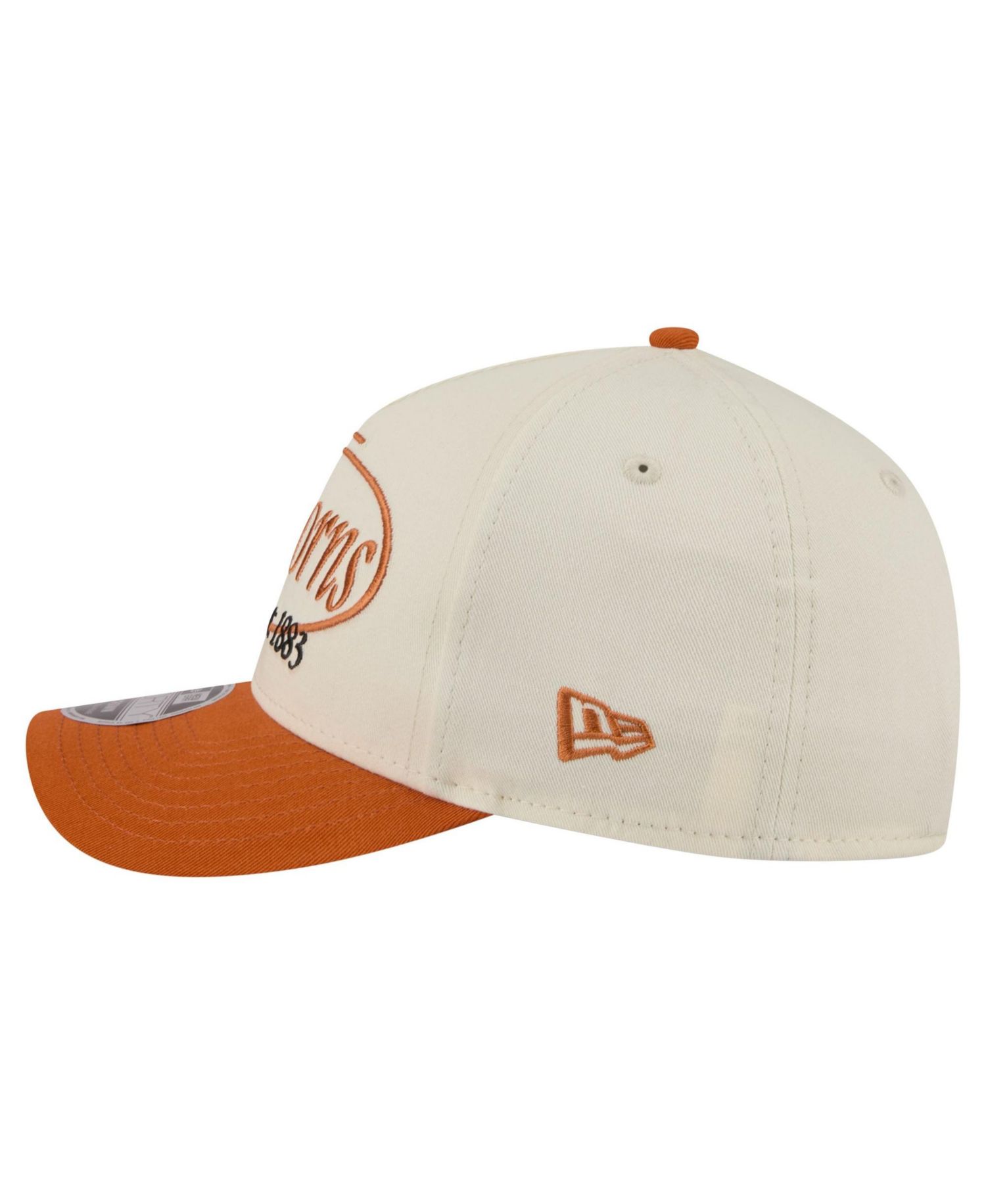 Men's Natural/Texas Orange Texas Longhorns Prepster 9FORTY M-Crown Adjustable Hat