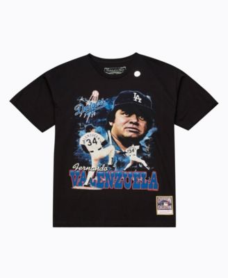 Men's Fernando Valenzuela Black Los Angeles Dodgers Cooperstown Collection Big & Tall Legendary Collage Player Graphic T-Shirt