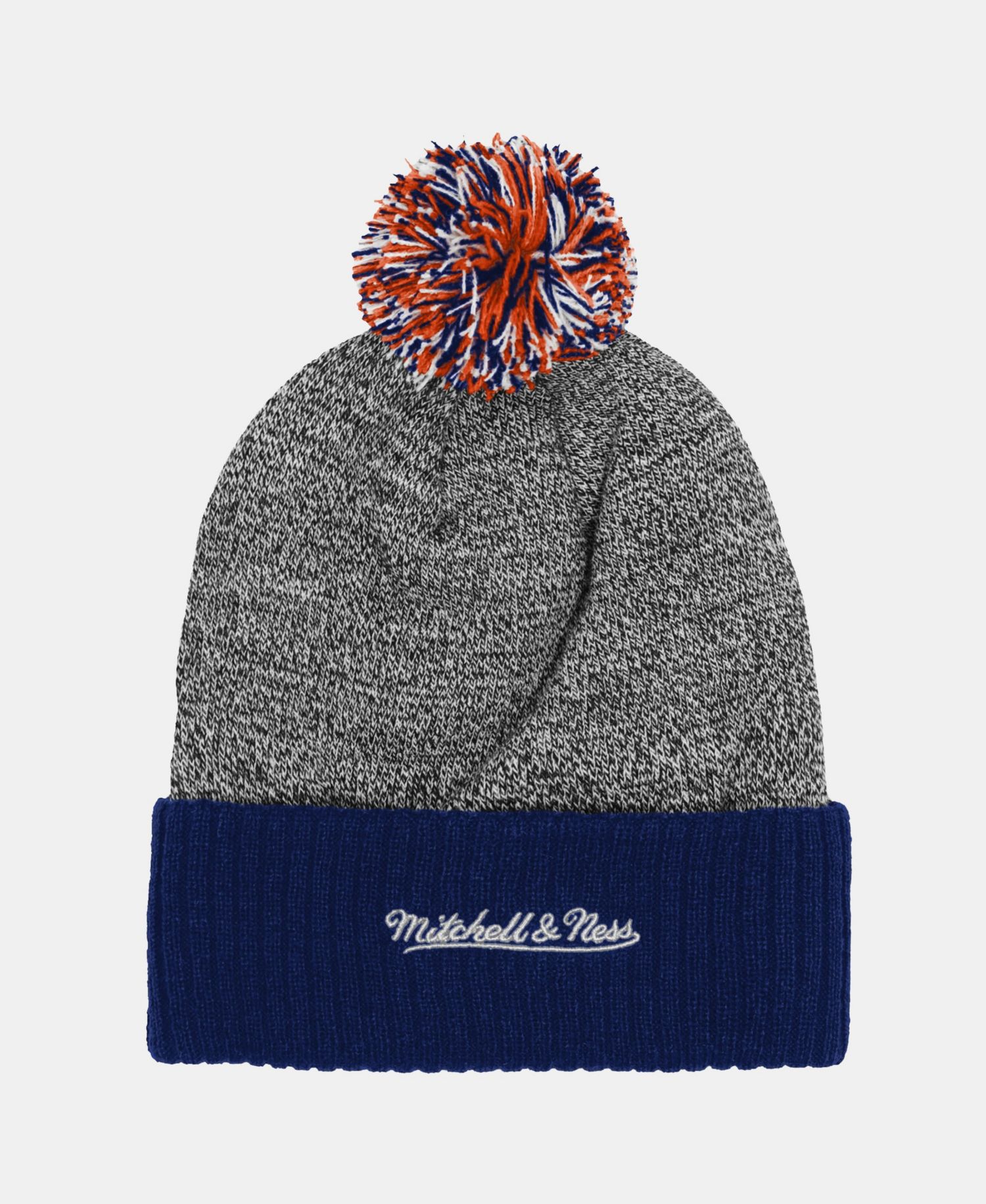 Big Boys and Girls Navy Chicago Bears Cuffed Knit Hat with Puff