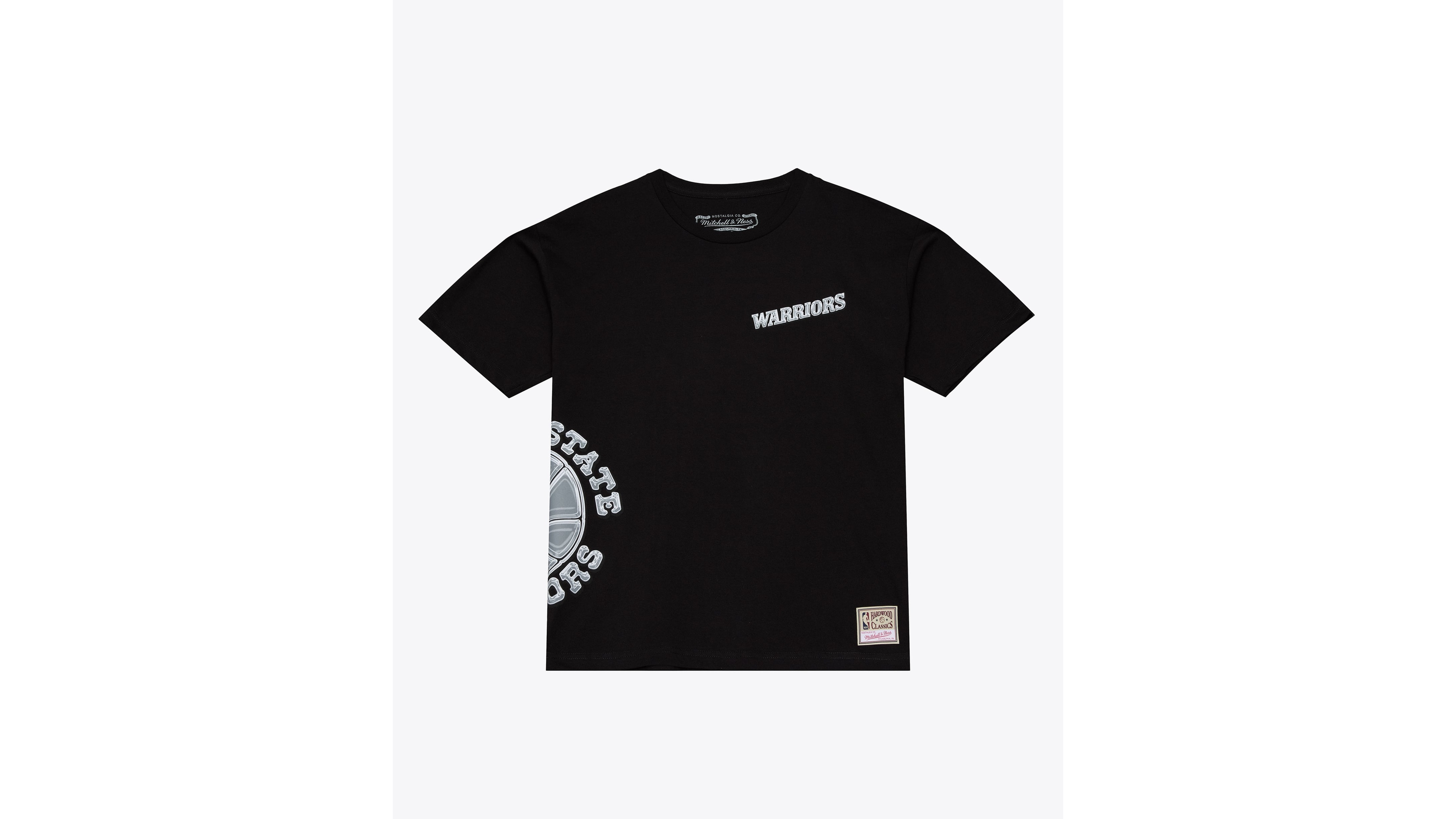 Mitchell & Ness Men's Black Golden State Warriors Chrome Heritage T-Shirt