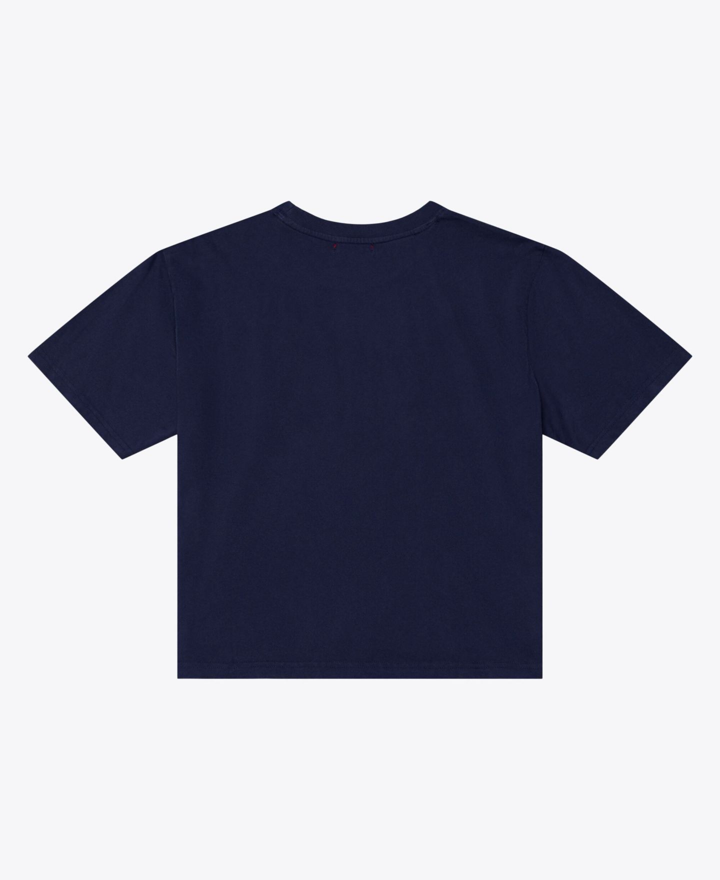 Женская футболка Mitchell & Ness Navy New York Yankees Core Essentials Boxy Crop — фото 2