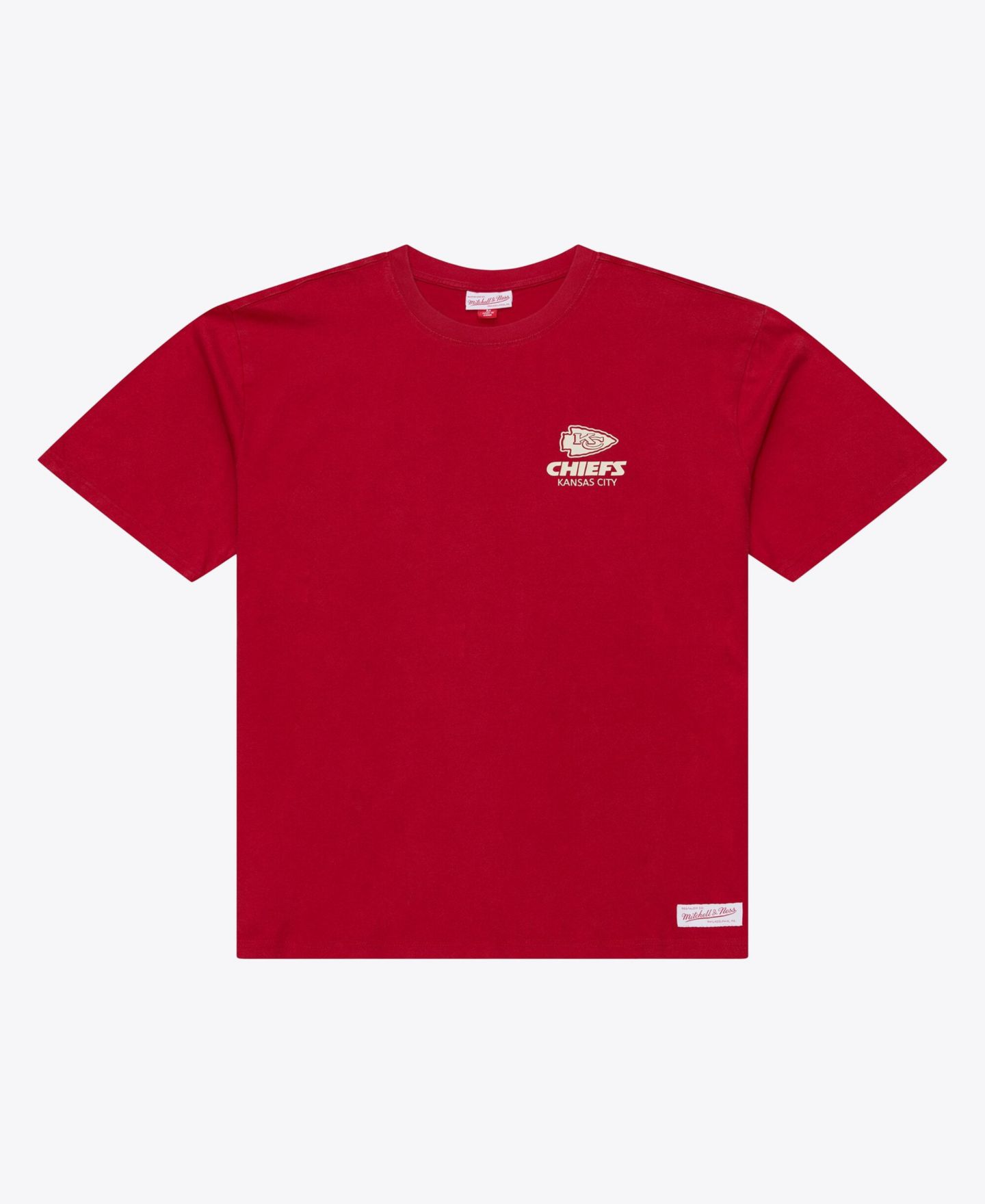 Мужская футболка Mitchell & Ness Scarlet Kansas City Chiefs Core Essentials Micro Logo — фото 1