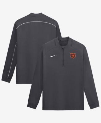 Men's Anthracite Chicago Bears Par Raglan Tri-Blend Therma-FIT Half-Zip Pullover