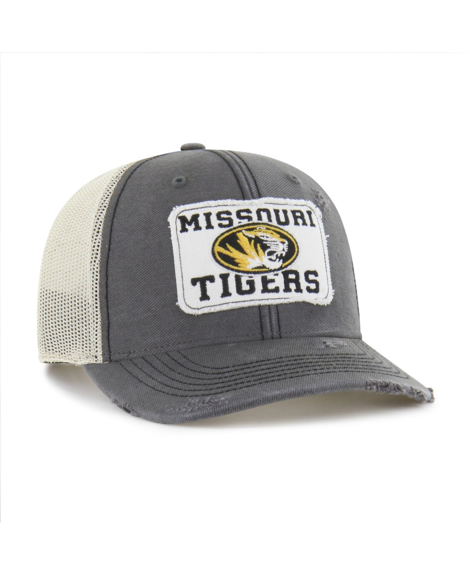 Men's and Women's '47 Charcoal Missouri Tigers Egremont Well-Worn Adjustable Trucker Hat