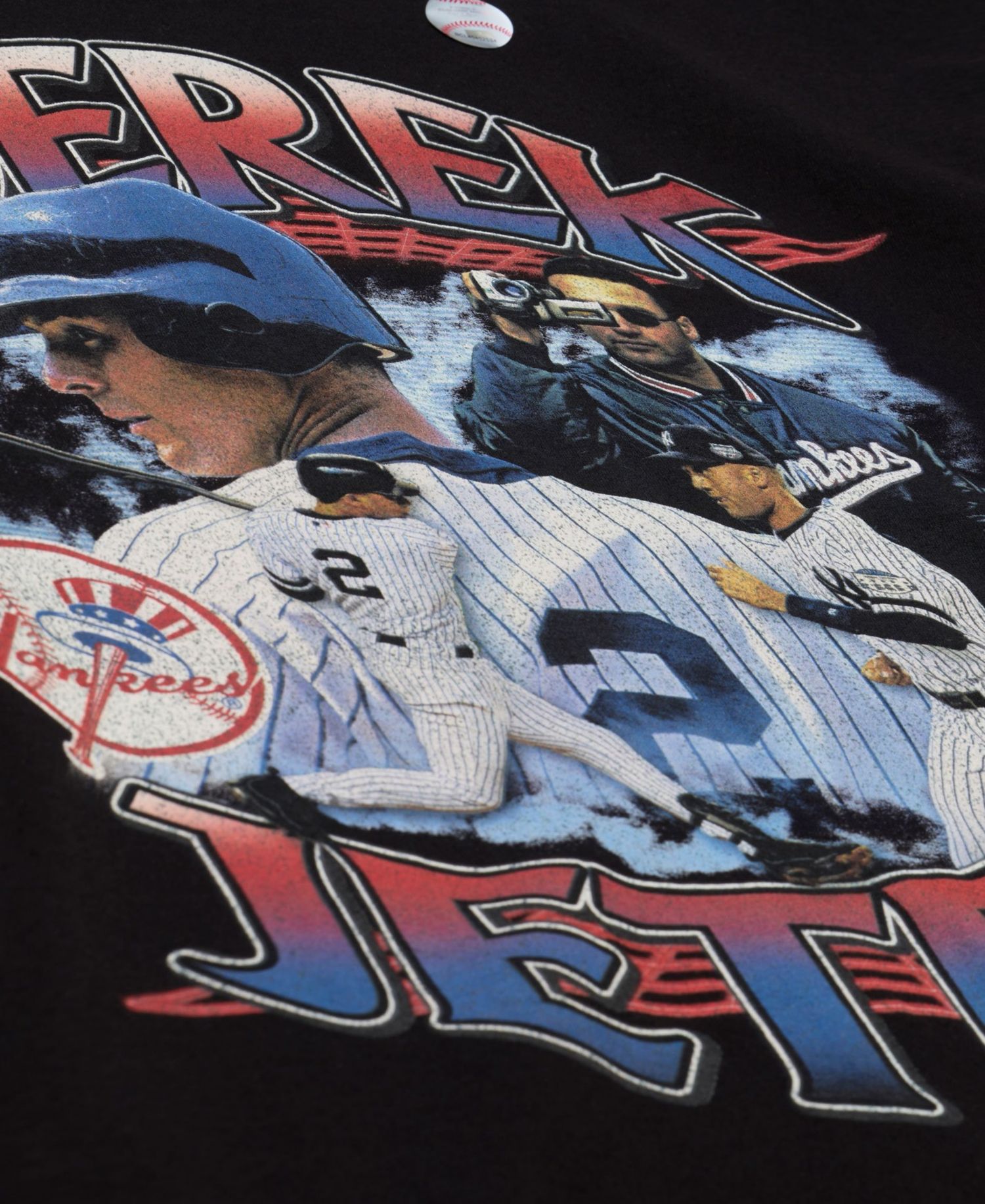 Men's Derek Jeter Black New York Yankees Cooperstown Collection Big & Tall Legendary Collage Player Graphic T-Shirt