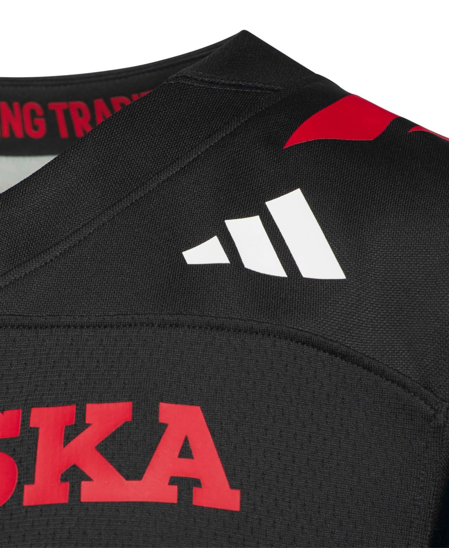 Big Boys and Girls #1 Black Nebraska Huskers Our Red Burns Brighter Strategy Football Jersey