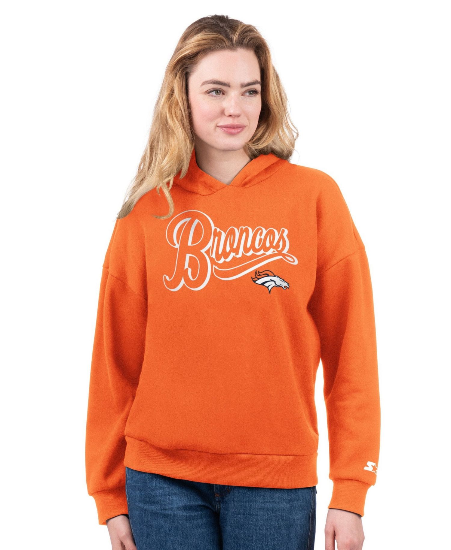 Women's Navy/Orange Denver Broncos Hoodie & T-Shirt Combo Pack