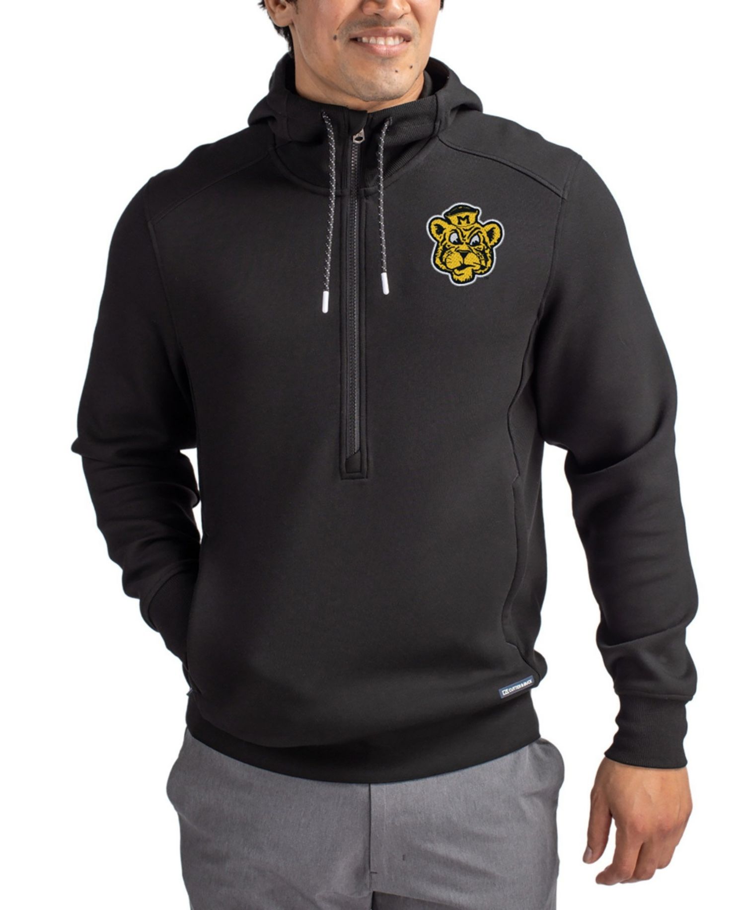 Men's Black Missouri Tigers Roam Eco Half-Zip Pullover Hoodie