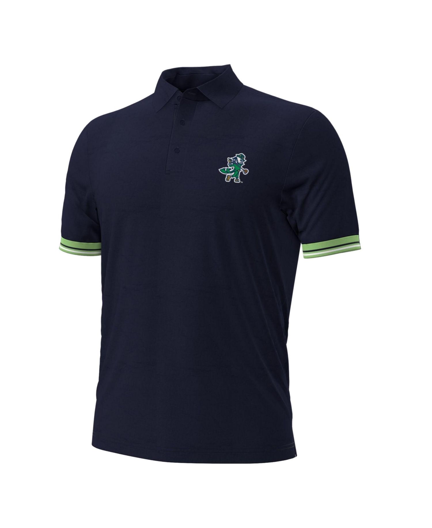 Men's Navy Notre Dame Fighting Irish Aura Cuff Polo