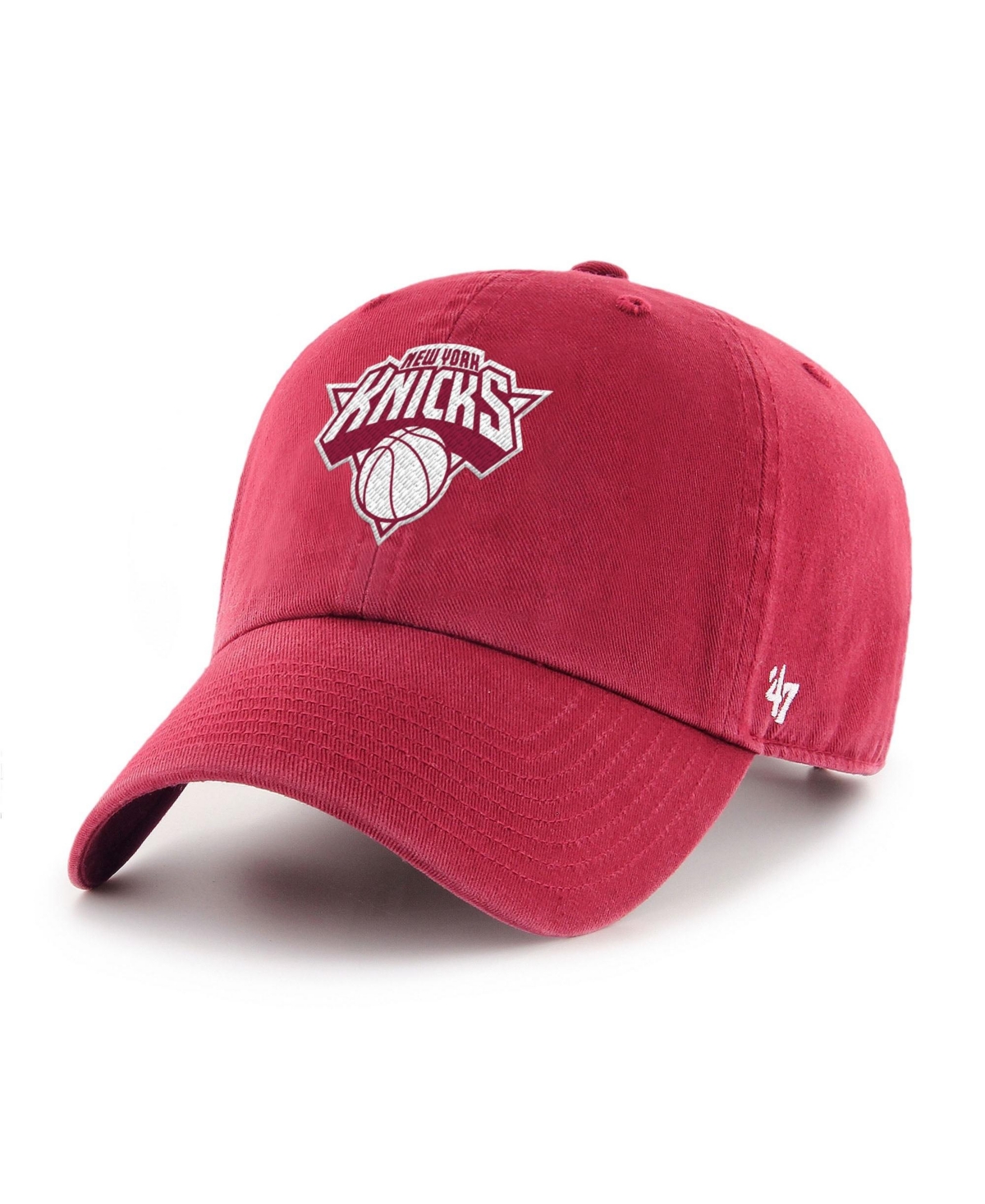 '47 Brand Men's and Women's Dark Red New York Knicks Color Pack Clean Up Adjustable Hat