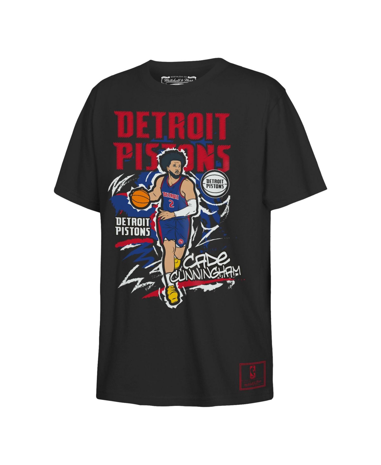 Big Boys and Girls Cade Cunningham Black Detroit Pistons Chalked Up Player T-Shirt