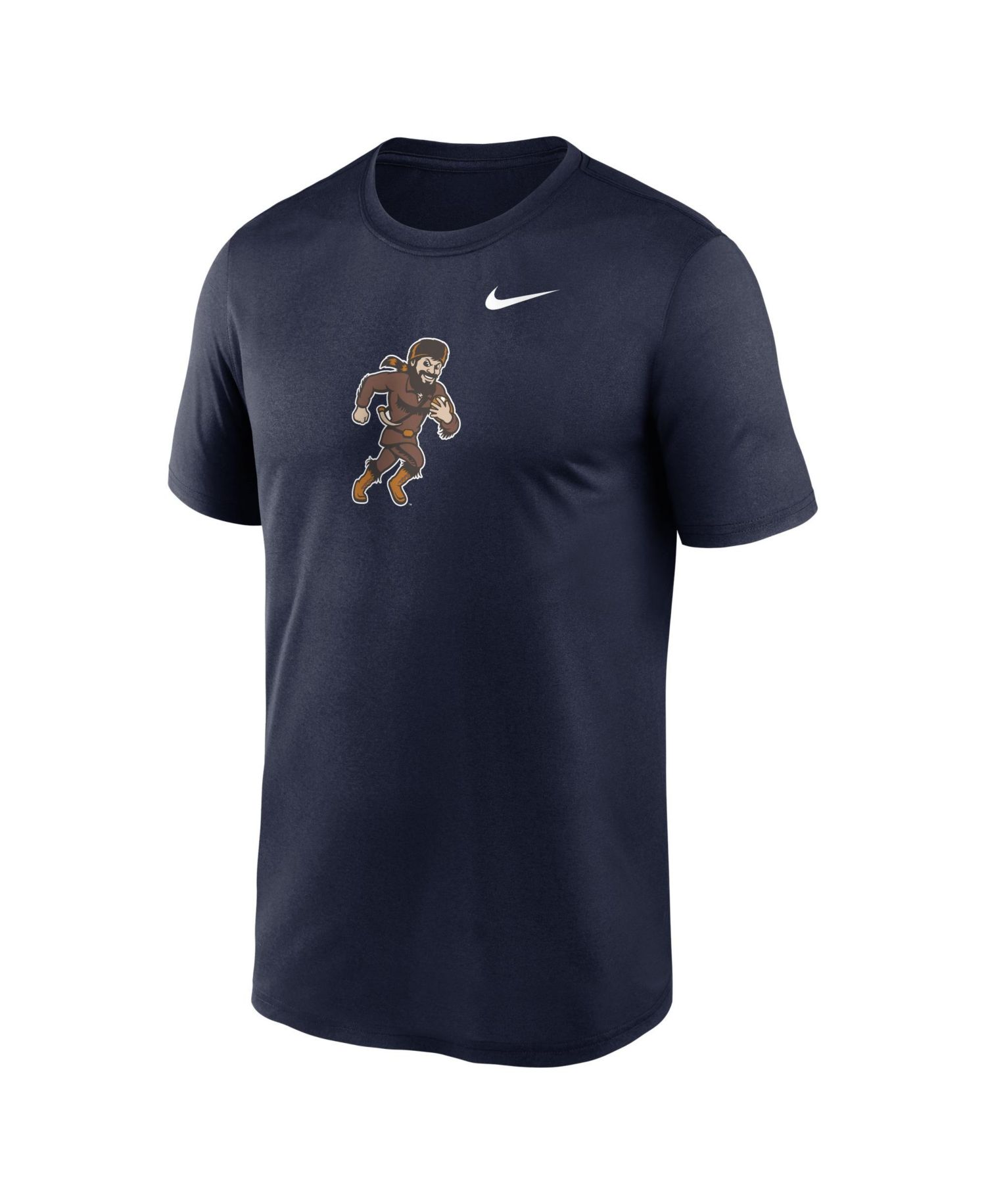 Men's Navy West Virginia Mountaineers Rushing Mascot Dri-FIT T-Shirt