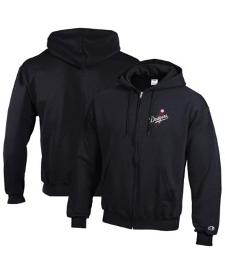 Men's Black Los Angeles Dodgers Powerblend Full-Zip Hoodie
