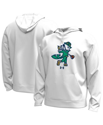 Men's White Notre Dame Fighting Irish Golf Leprechaun Fleece Hoodie
