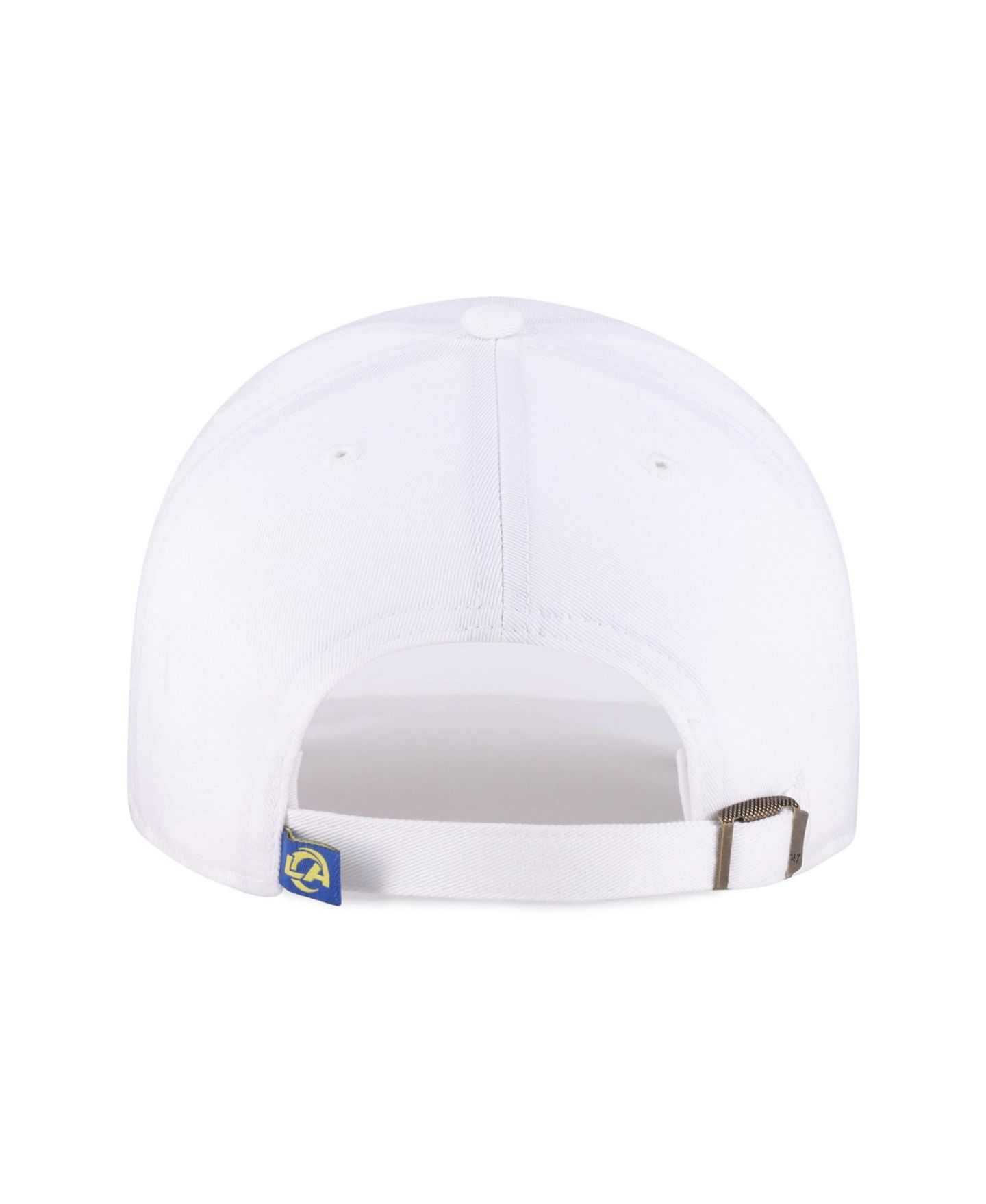 Мужская кепка '47 Brand White Los Angeles Rams Clean Up Adjustable Hat — фото 2