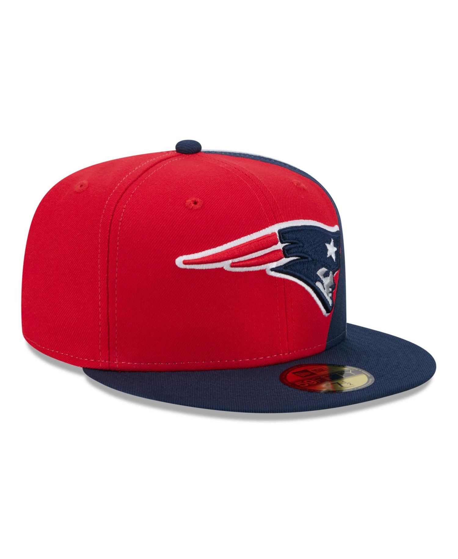 Men's Red/Navy New England Patriots Shock 59FIFTY Fitted Hat